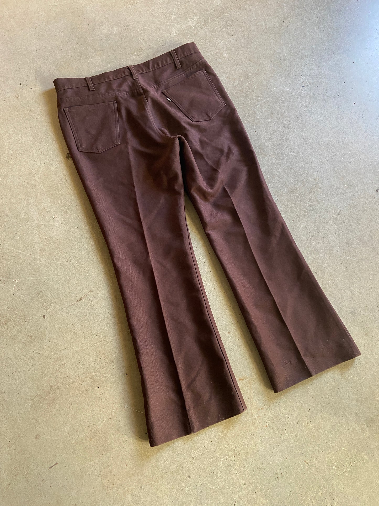 VTG Levi's Black Tab Brown Polyester Pants Sz 38x30