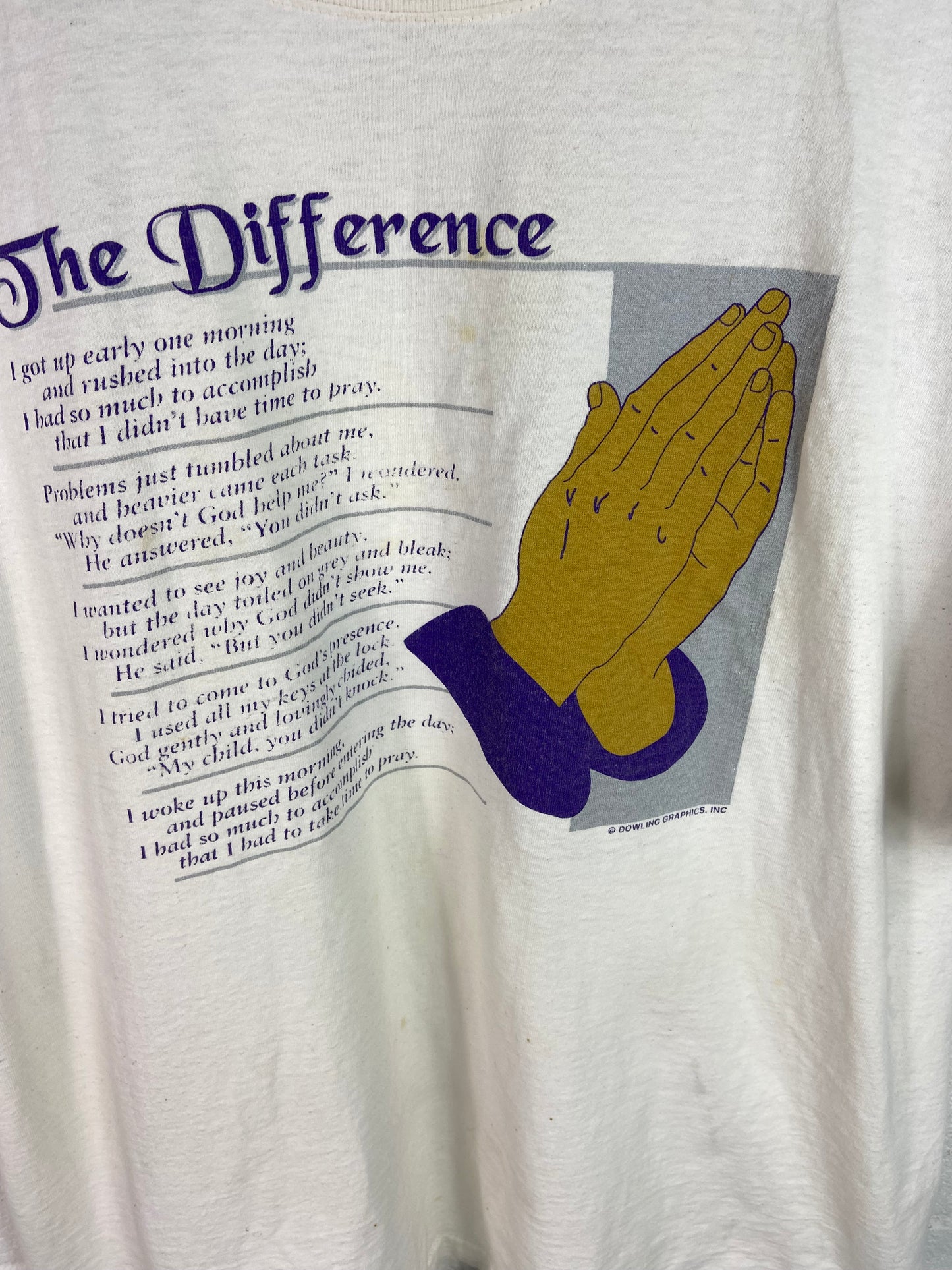 VTG The Difference Religious Tee Sz XL