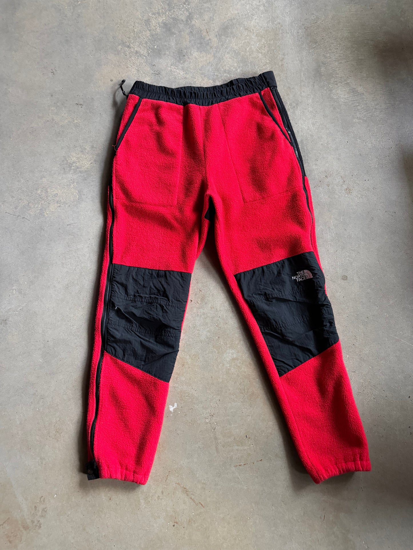 VTG The North Face Red Fleece Pants Sz L