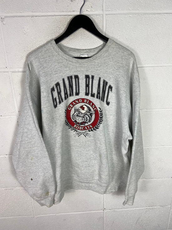 Vtg Grand Blanc Bobcats Sweater Sz XL