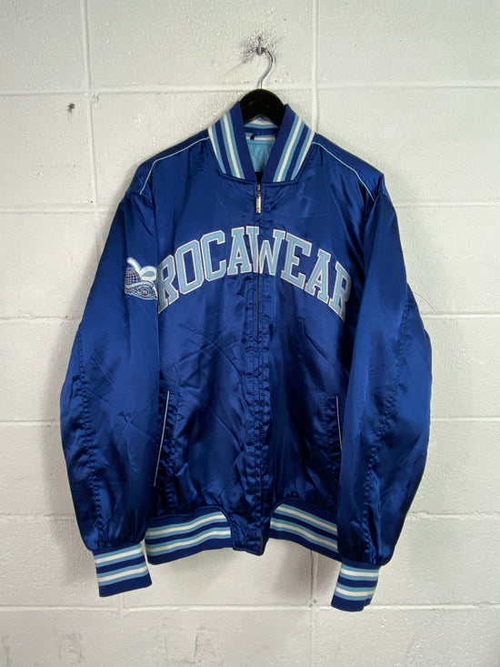 Y2K Royal Blue Rocawear Satin Jacket Sz XL