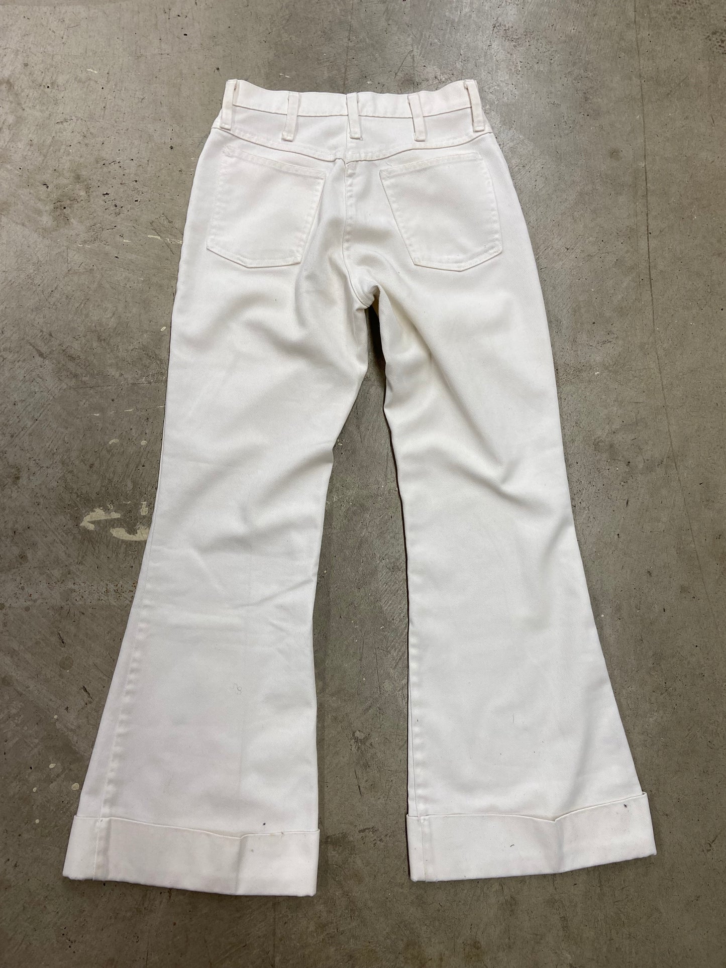 VTG JCPenney White Penn Prest Pants Sz 26x28