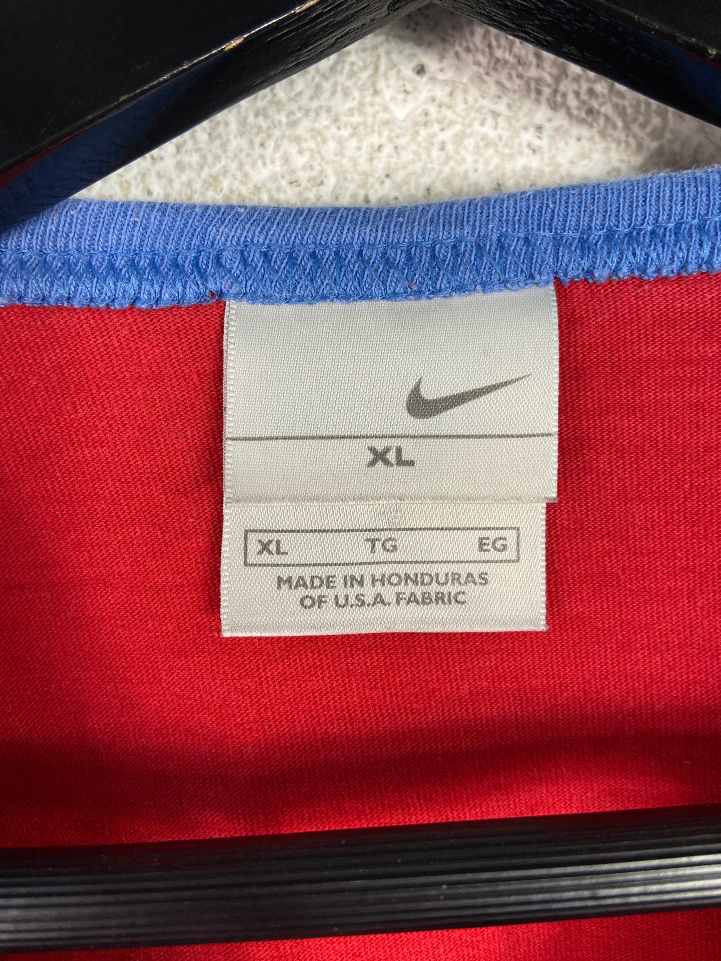 Y2K Nike Sportswear Red Ringer Tee Sz XL