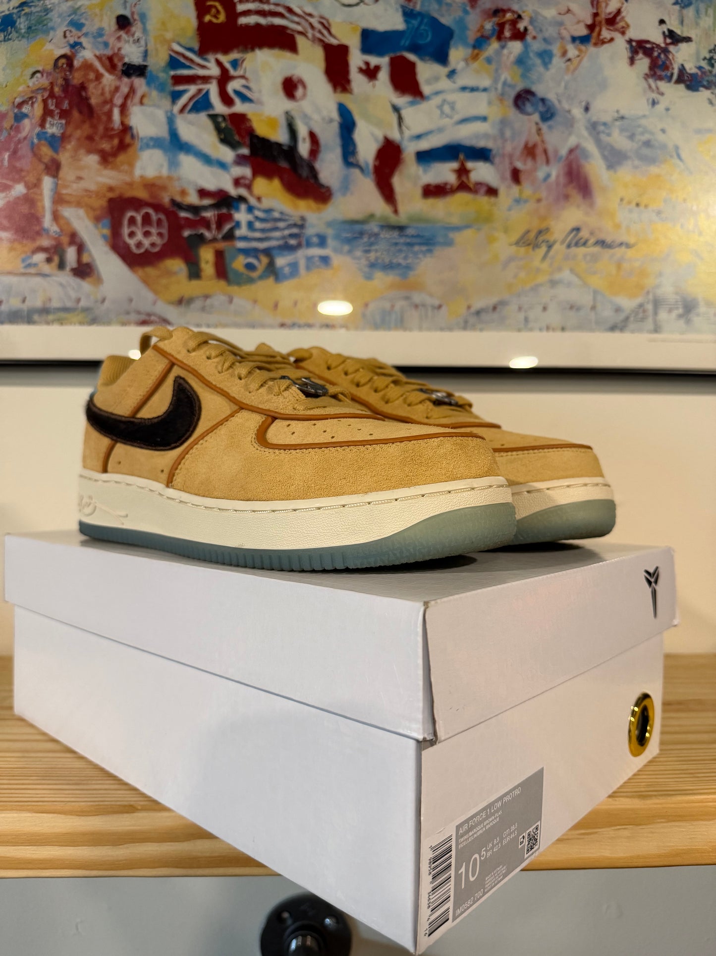 Preowned Nike Air Force 1 Low Protro Kobe Bryant Siempre Hermanos Sz 10.5M/12W