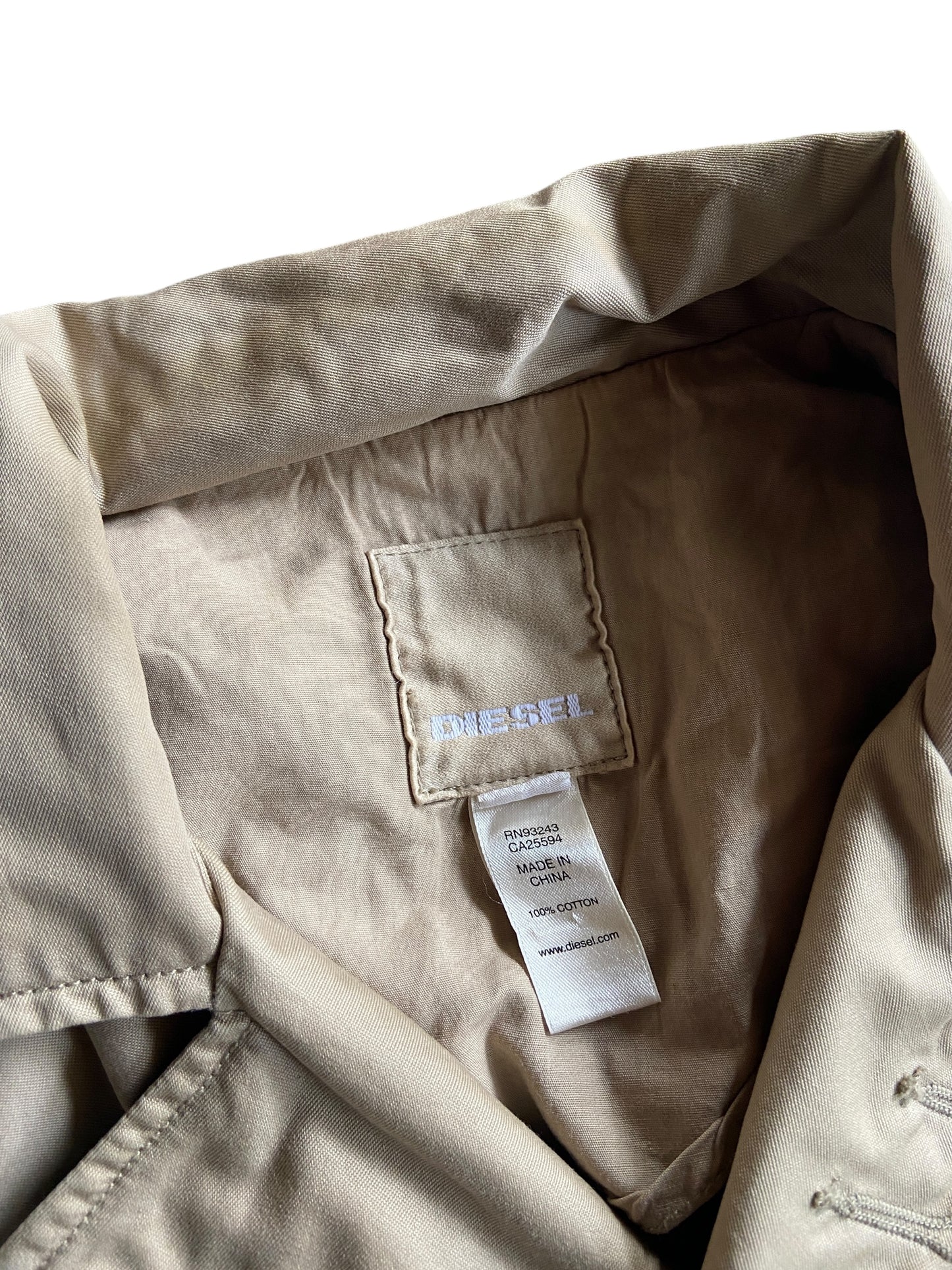 VTG Women's Diesel Khaki Jacket Sz S