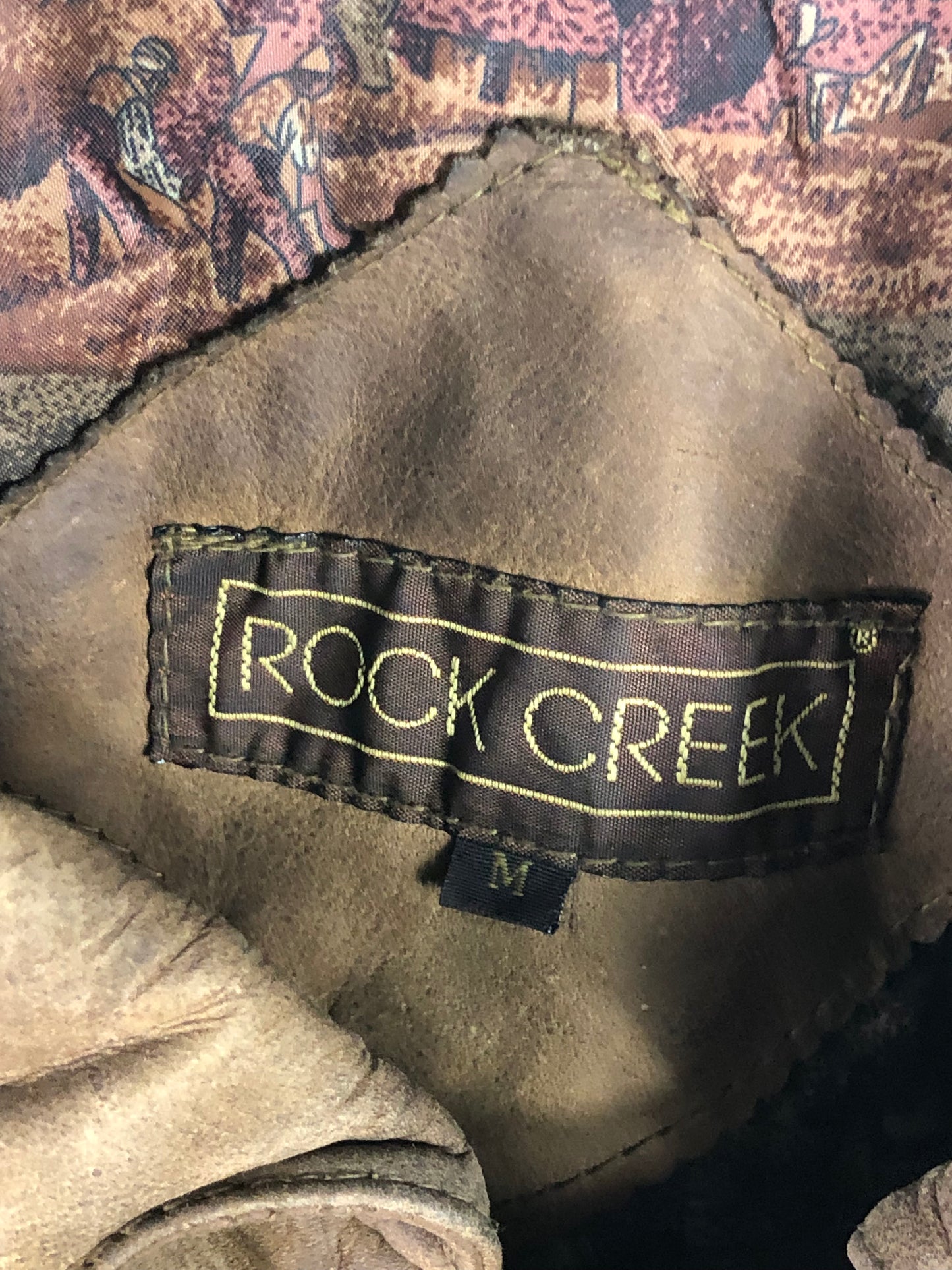 VTG Rock Creek Suede Leather Jacket Sz Med