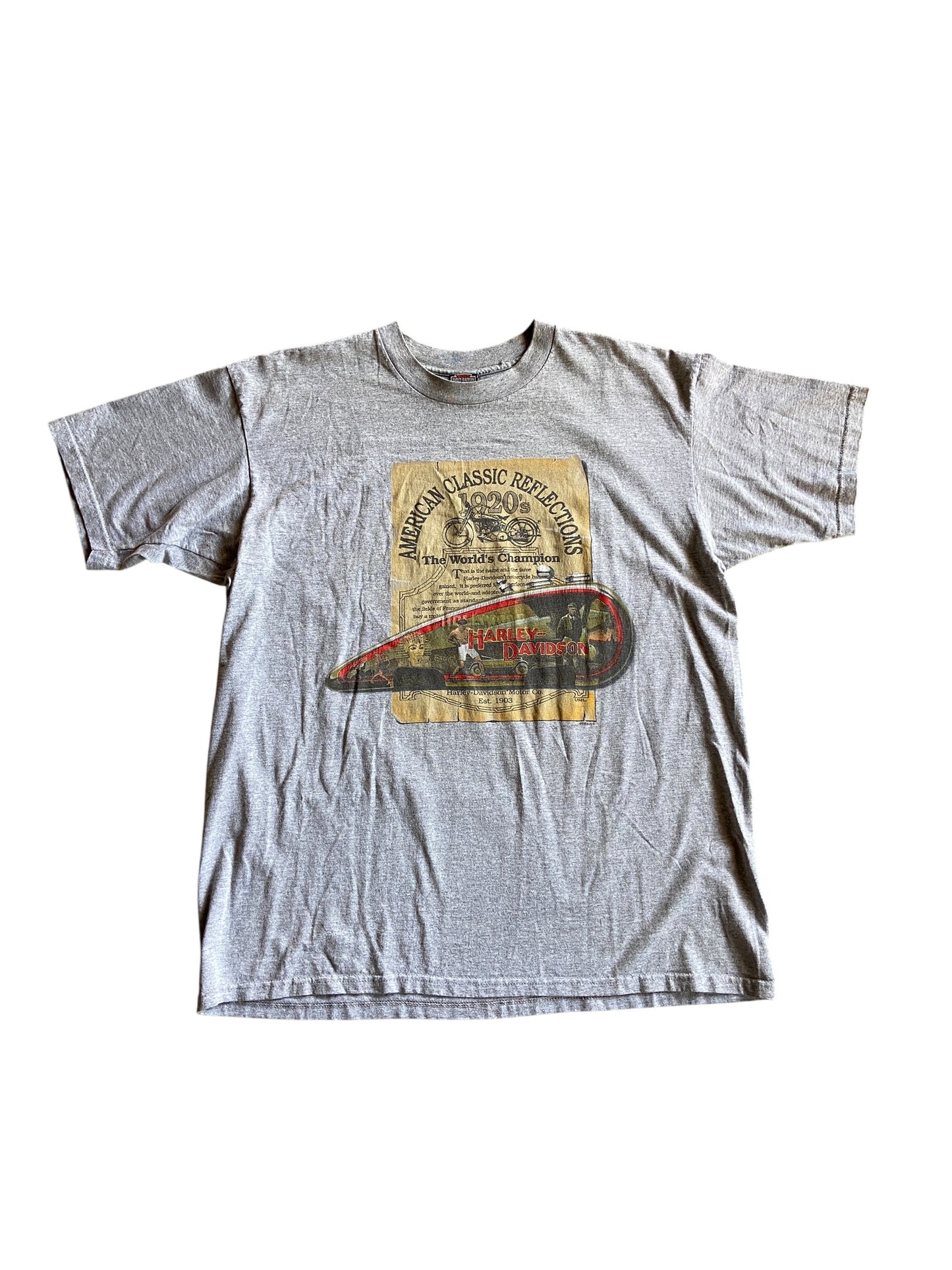 VTG Harley Davidson 1920's American Classic Reflections Tee Sz XL