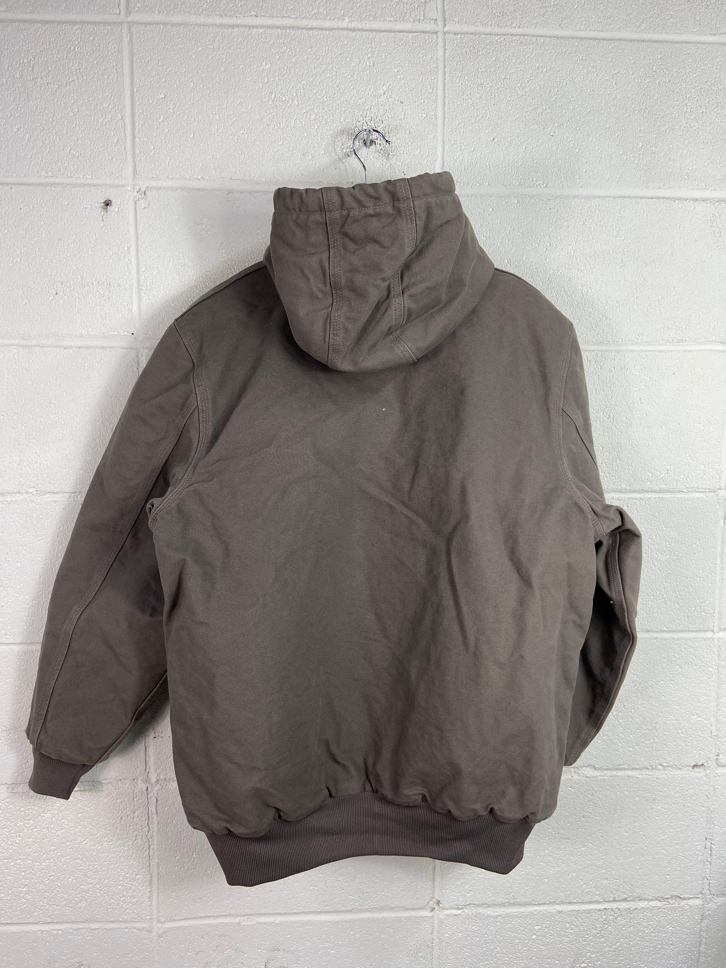 Carhartt Ash Grey Hooded Work Jacket Sz XL