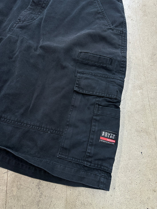 Y2K Southpole Black Cargo Shorts Sz 36