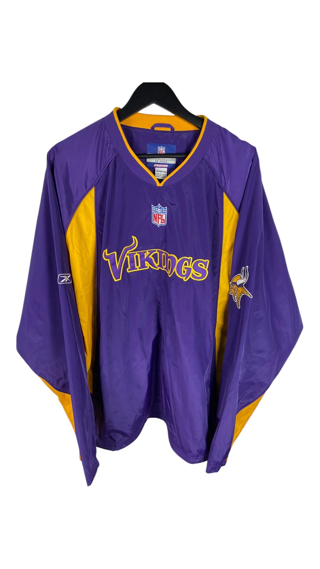 Y2K VTG Reebok Minnesota Vikings On Field Pullover Jacket Sz XL