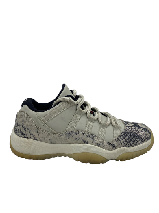 Preowned Air Jordan 11 GS Low Snake Light Bone Sz 6y