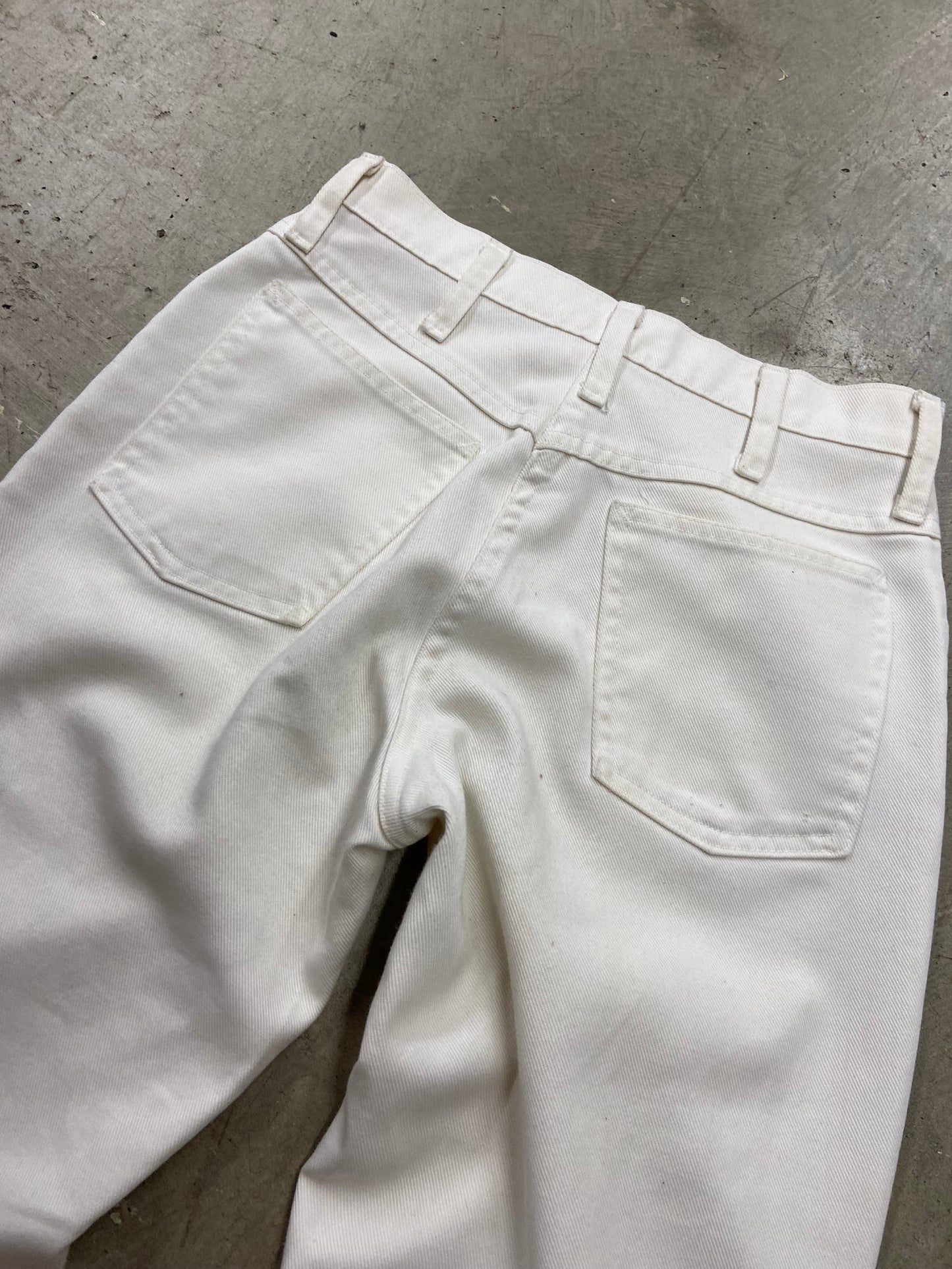 VTG JCPenney White Penn Prest Pants Sz 26x28