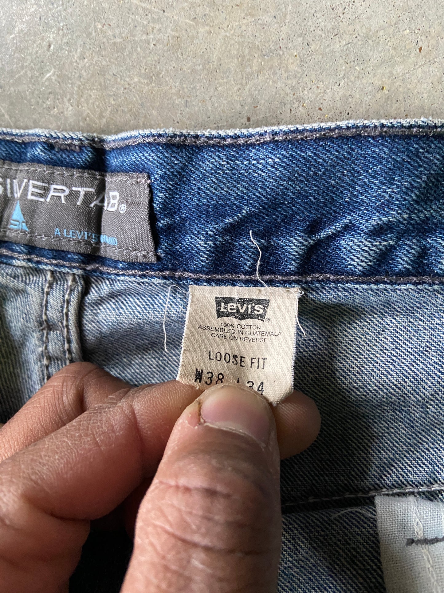 VTG Levi's Silvertab Denim Jeans Sz 36x33