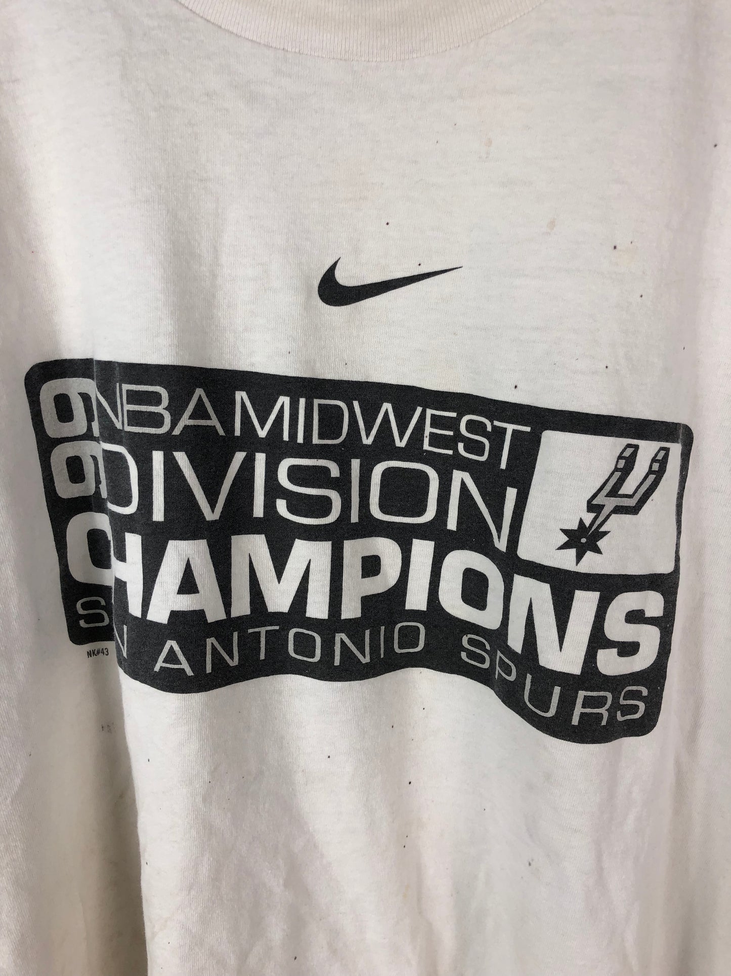 VTG Nike '99 San Antonio Spurs NBA Midwest Division Champs Tee Sz XXL