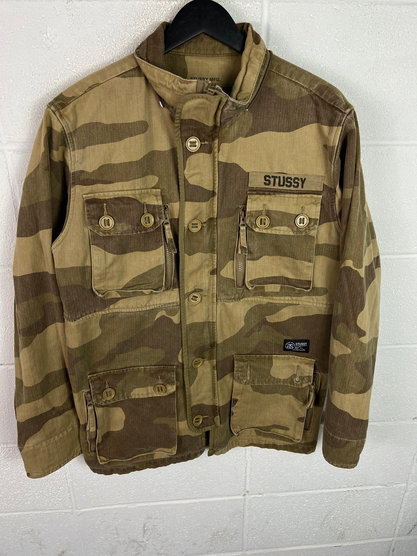 Stussy MFG. Desert Camo Army Jacket Sz M