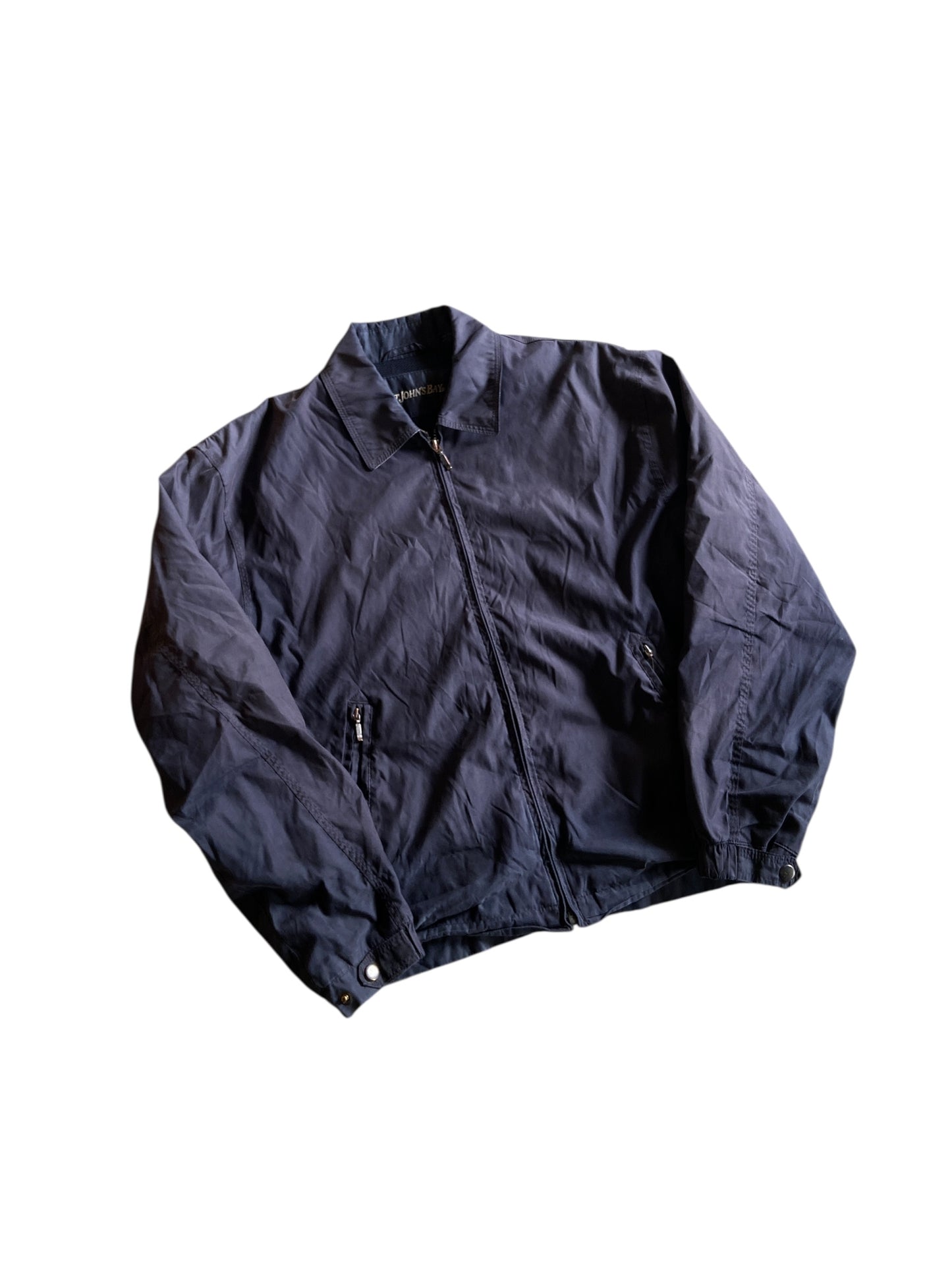 St John Bay Navy Harrington Jacket Sz M