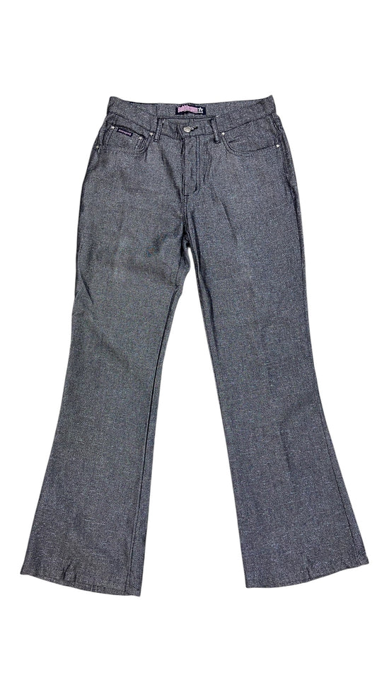 Y2K Bubblegum Shimmer Denim Jeans Sz 9