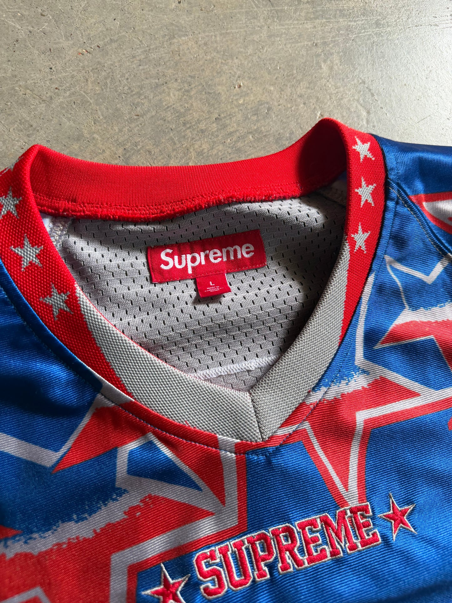 Supreme Stars Football Jersey Royal Sz L