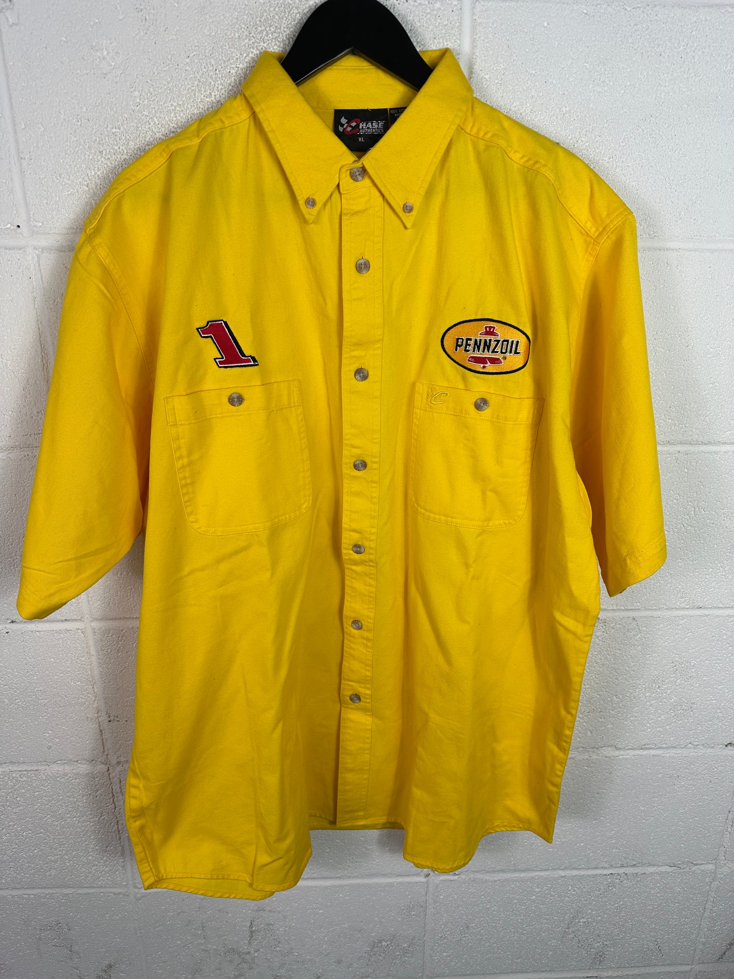 VTG Pennzoil Nascar Work Shirt Sz XL