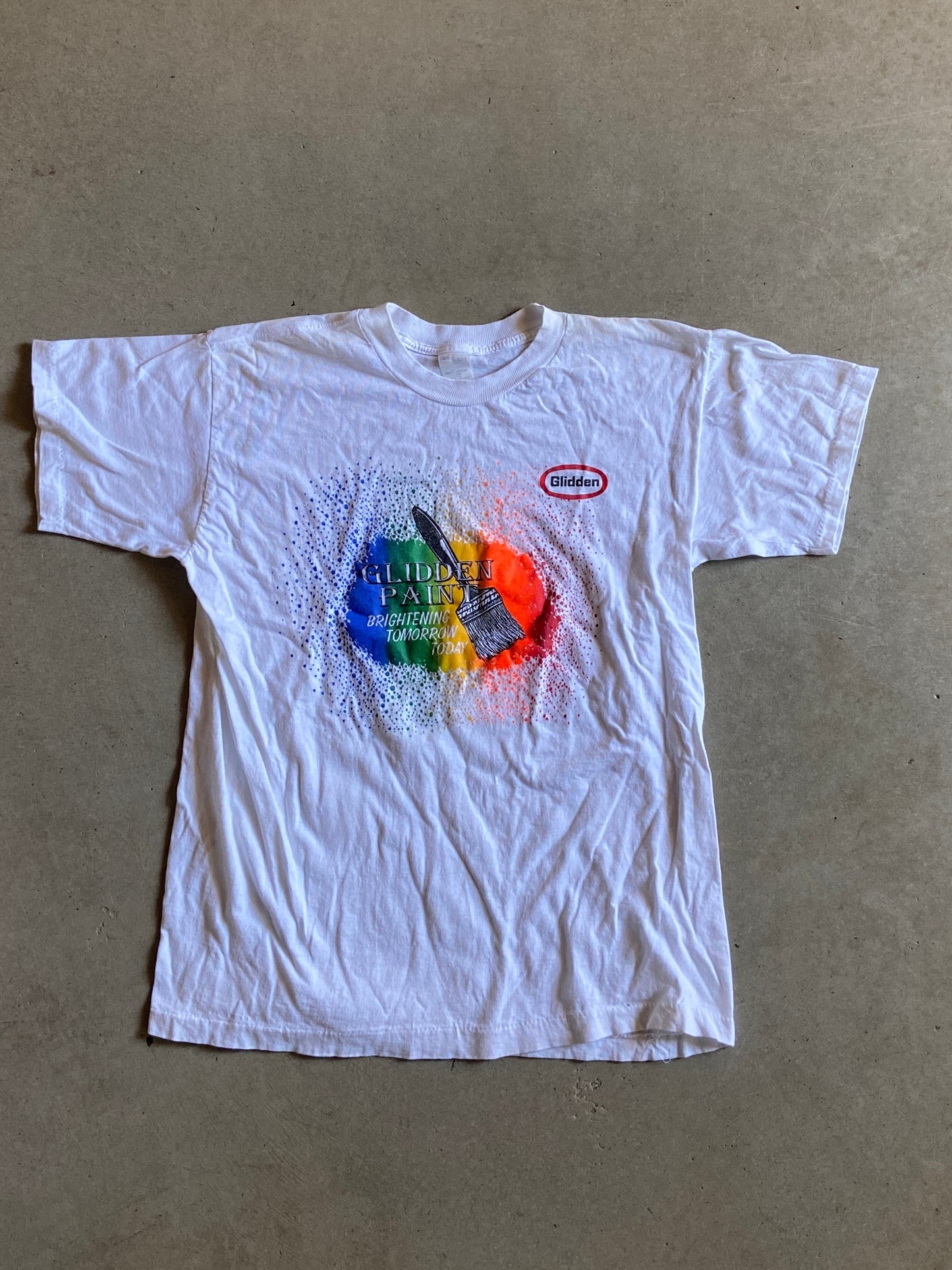 VTG 90s Glidden Paint Brush Tee Sz L