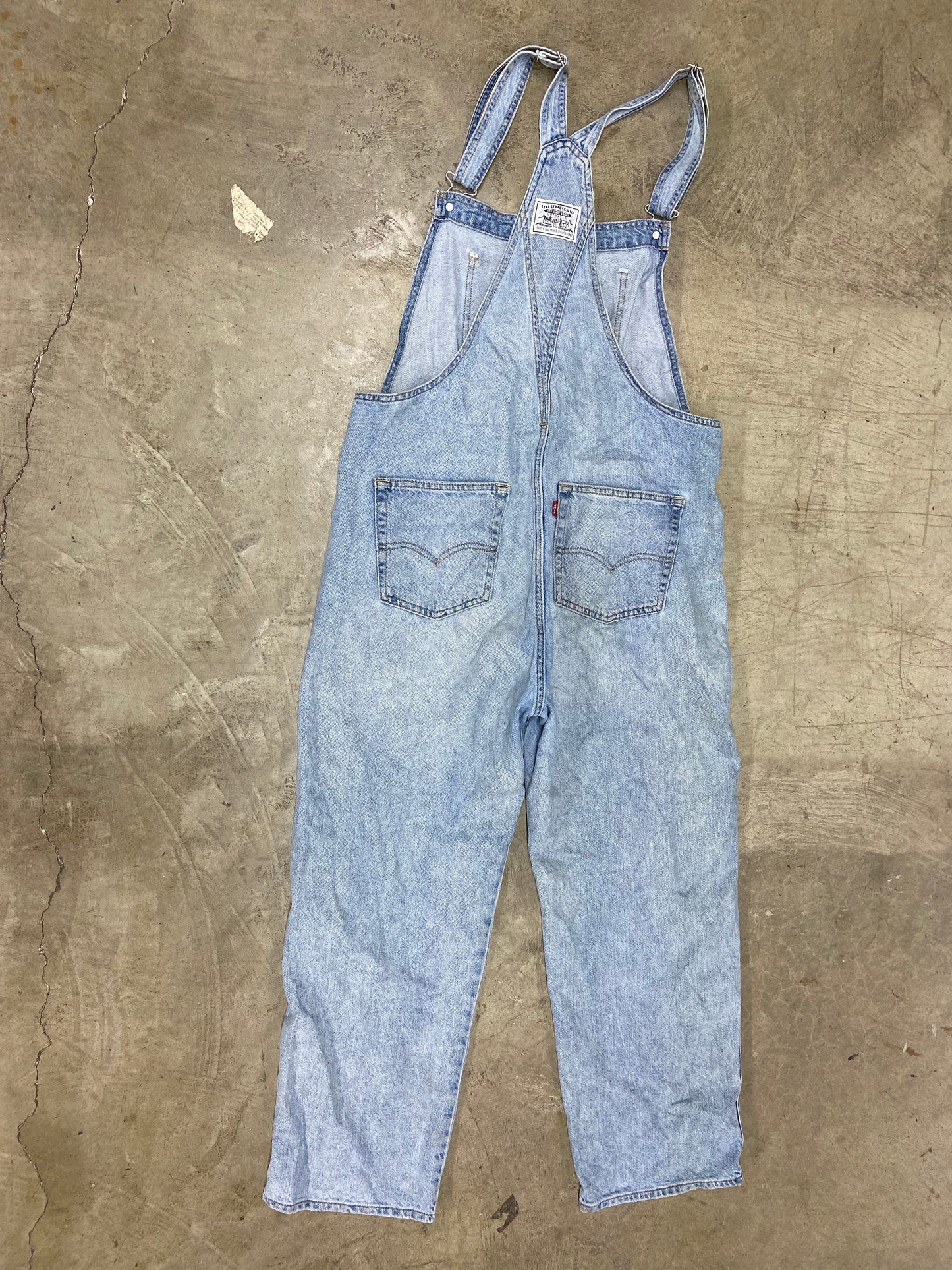 Y2K Levi's Light Wash Overalls Sz 34