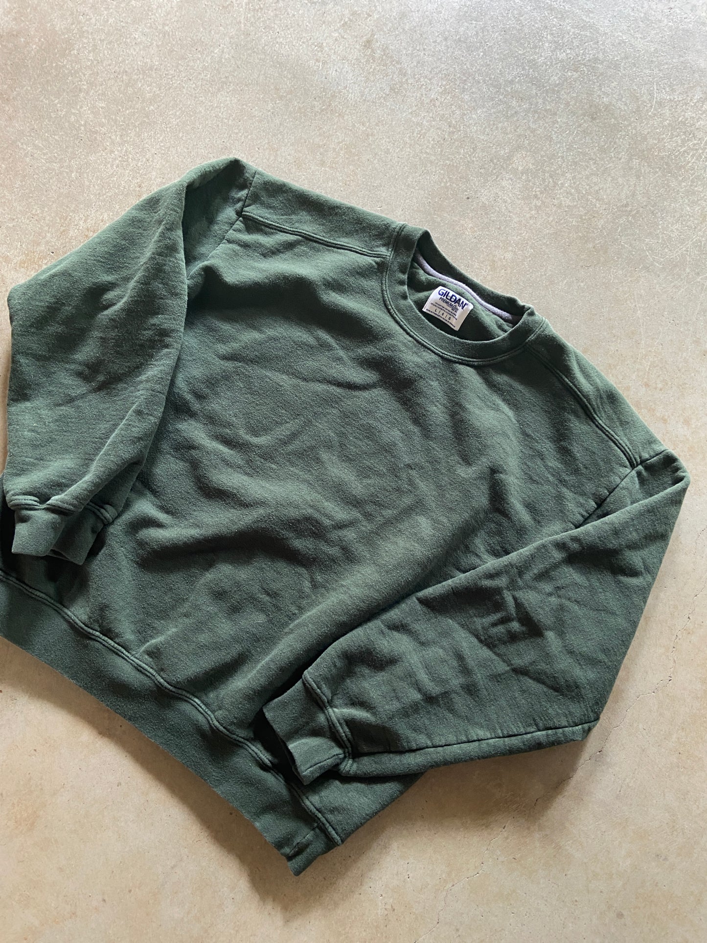 Gildan Premium Heavyweight Forrest Green Sweatshirt Sz L