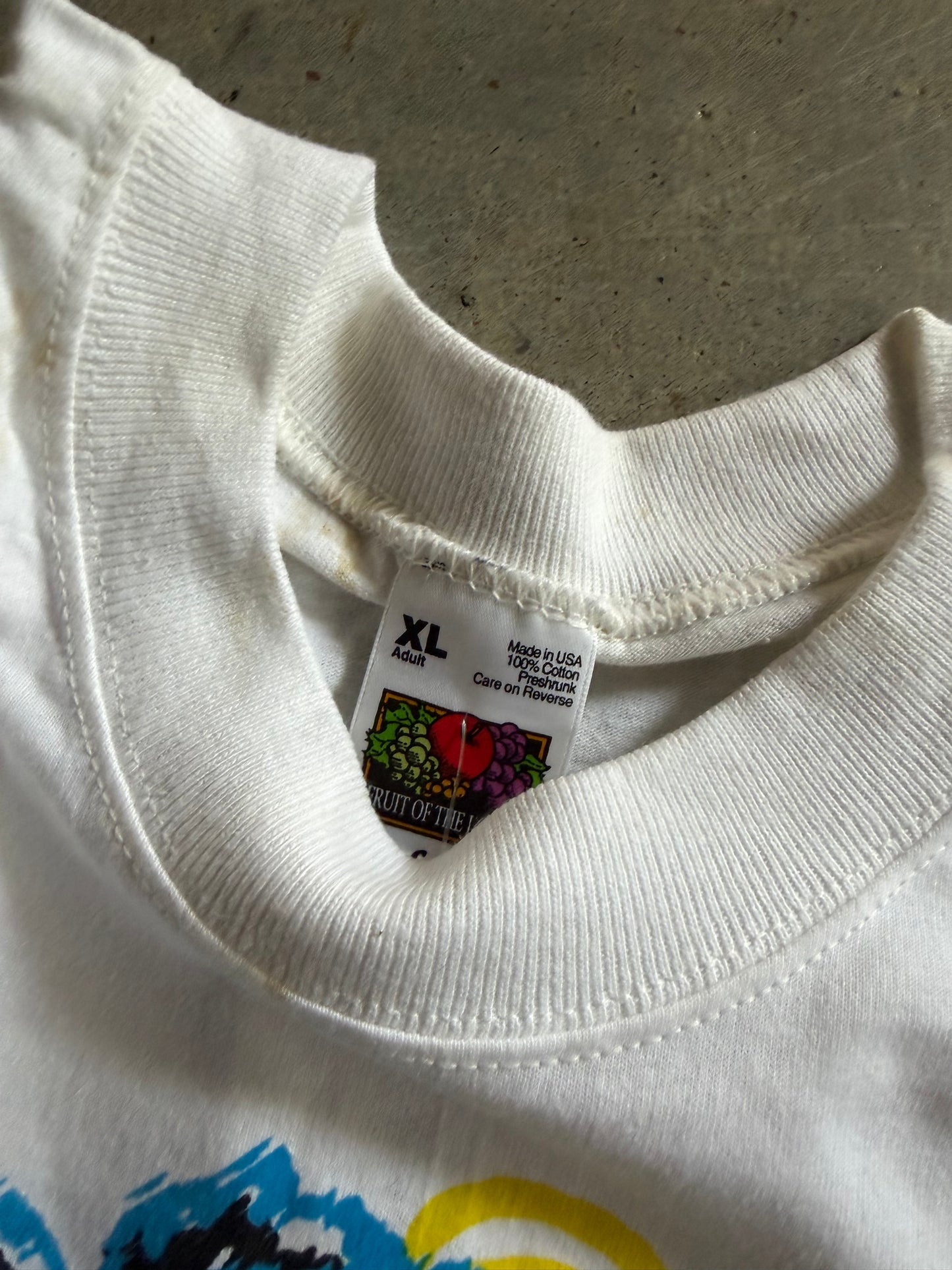 VTG 1996 Reggae Fest World Party Festival White Tee Sz XL