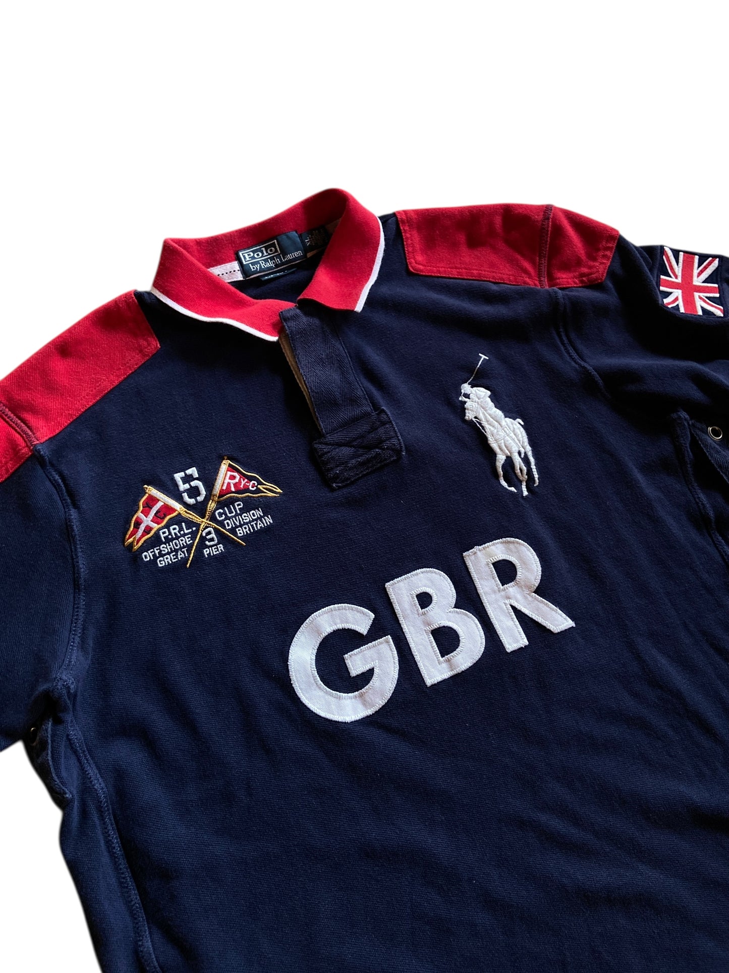 Y2K Polo Ralph Lauren Great Britain Cup Polo Sz XL