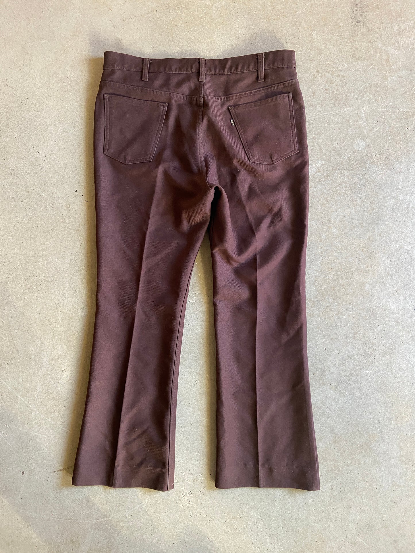 VTG Levi's Black Tab Brown Polyester Pants Sz 38x30