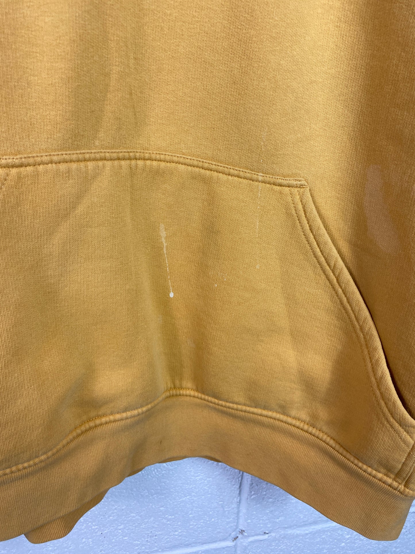 Y2K Nike Mustard Classic Swoosh Hooded Sweatshirt Sz XL