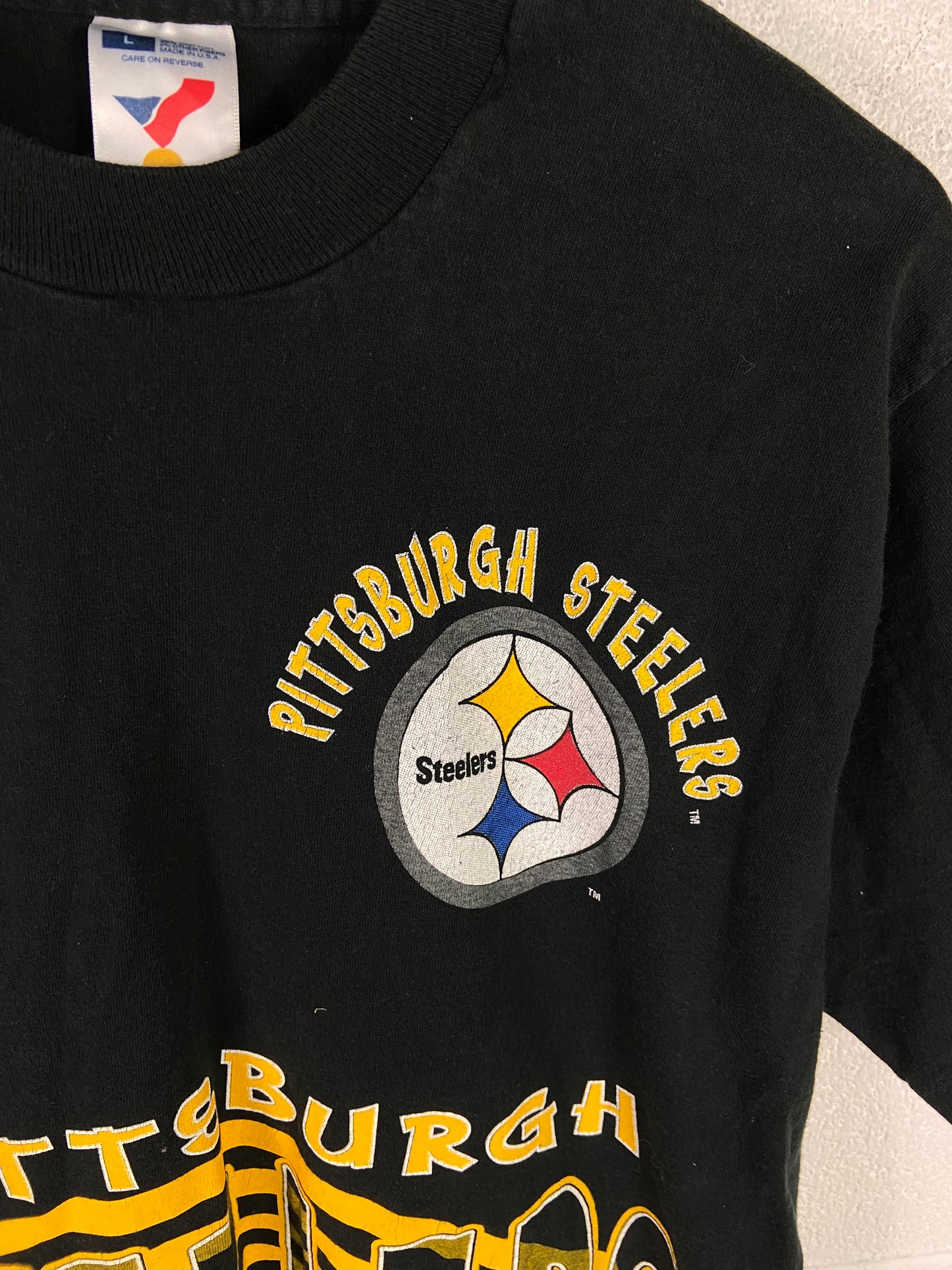 VTG Pittsburgh Steelers Hypnotic Graphic Tee Sz Med