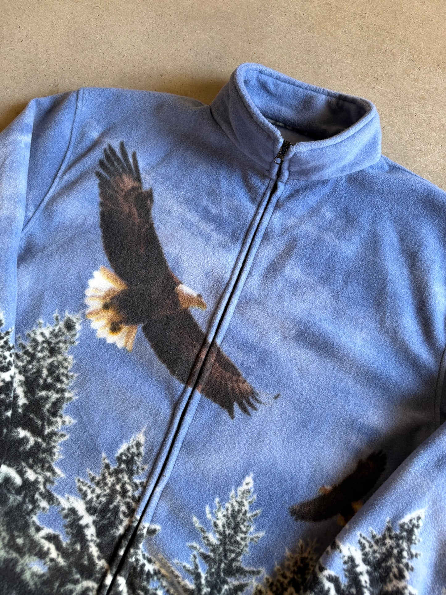 VTG Trail Crest Birds Fleece Jacket Sz XL