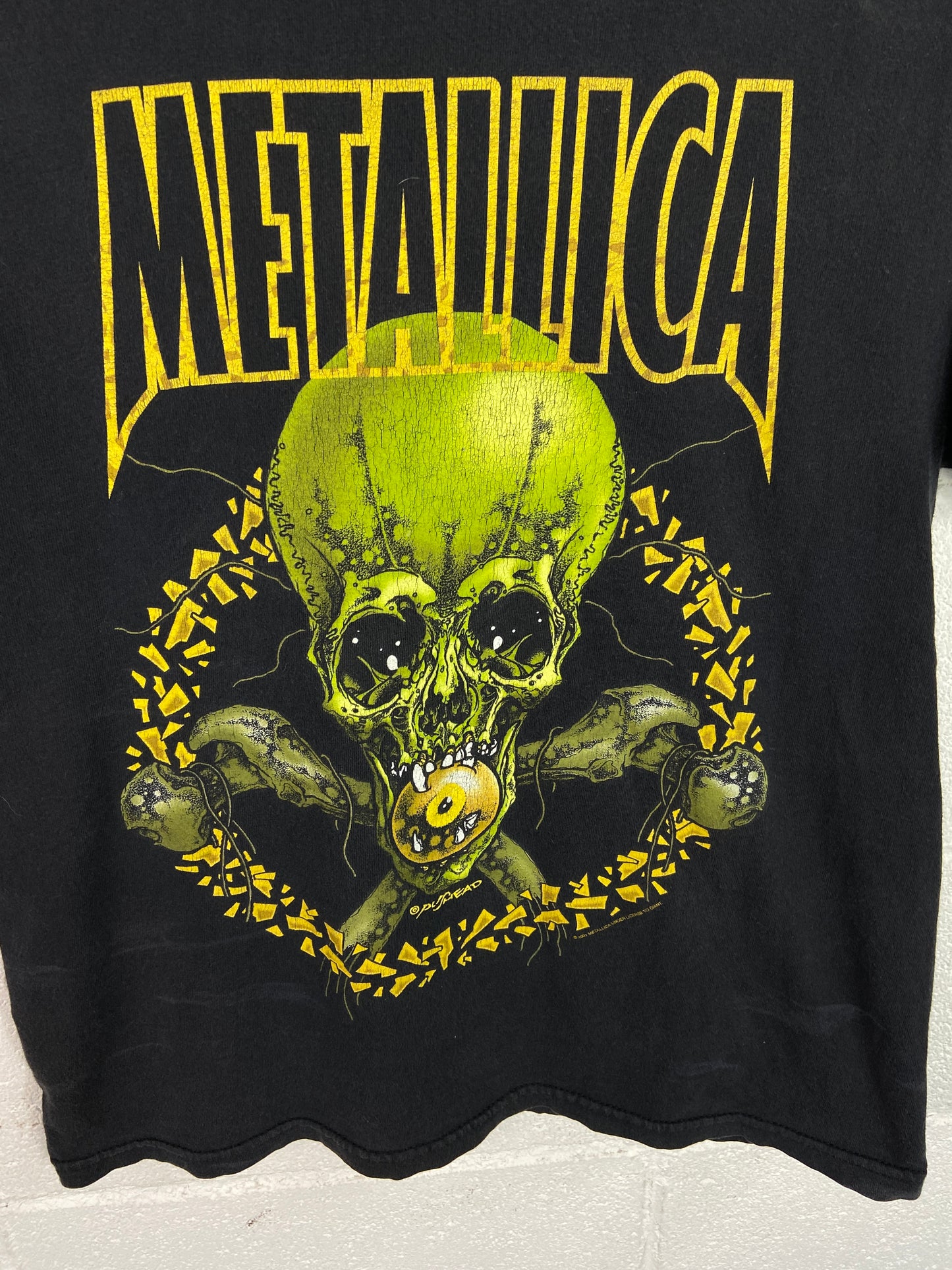 Y2K Metallica Pushhead Graphic Tee Sz M