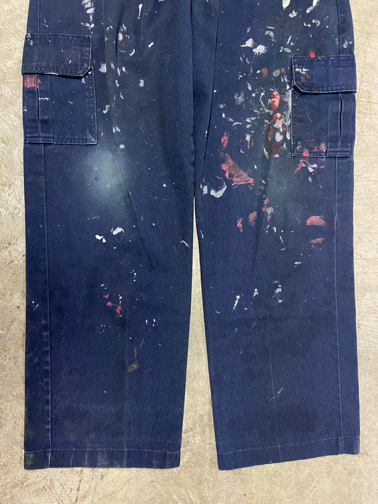 Y2K Dickies Paint Splatter Relaxed Work Pants Sz 38x32