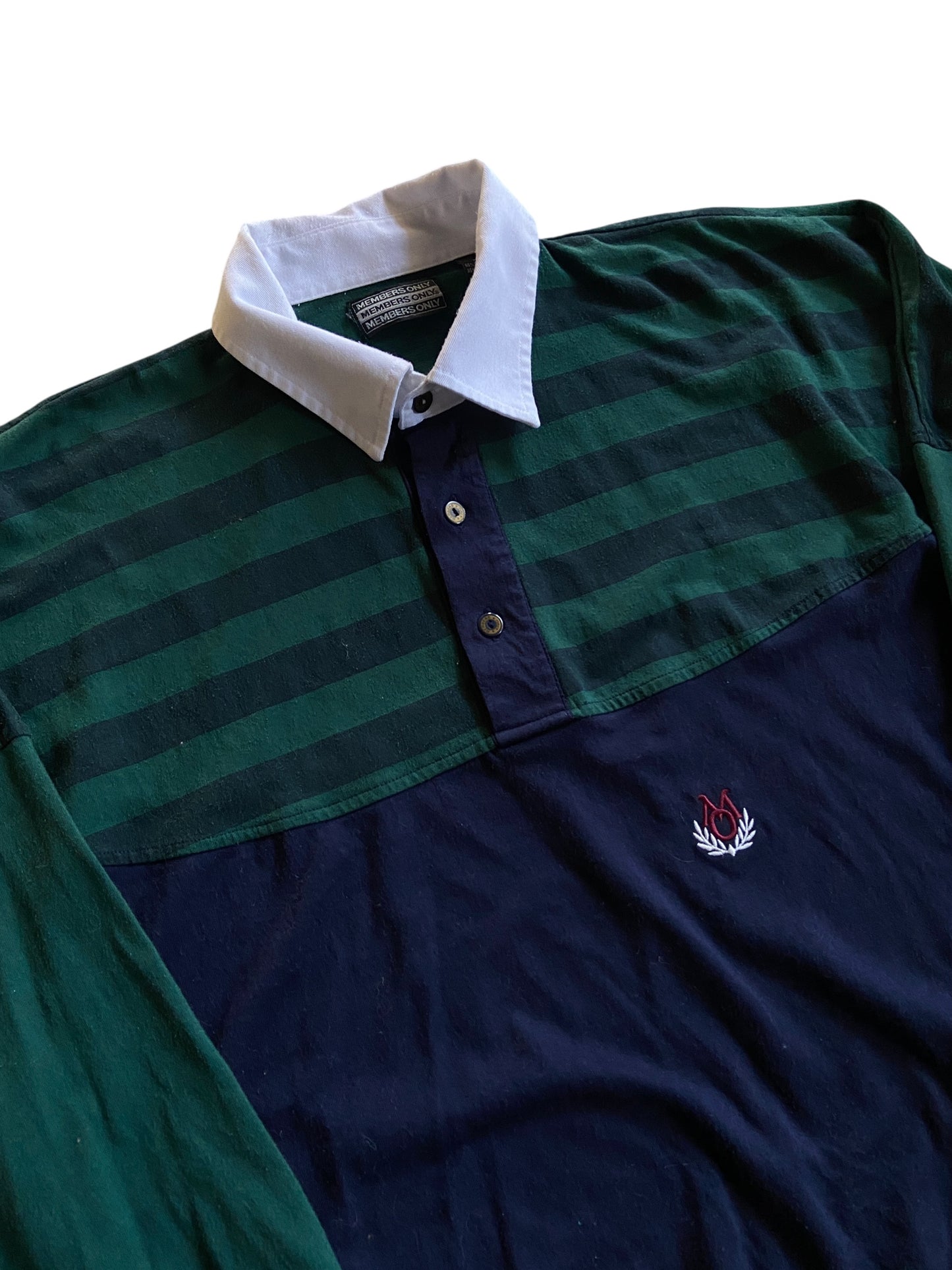 VTG Members Only Cuffed Rugby Sweater Sz XL