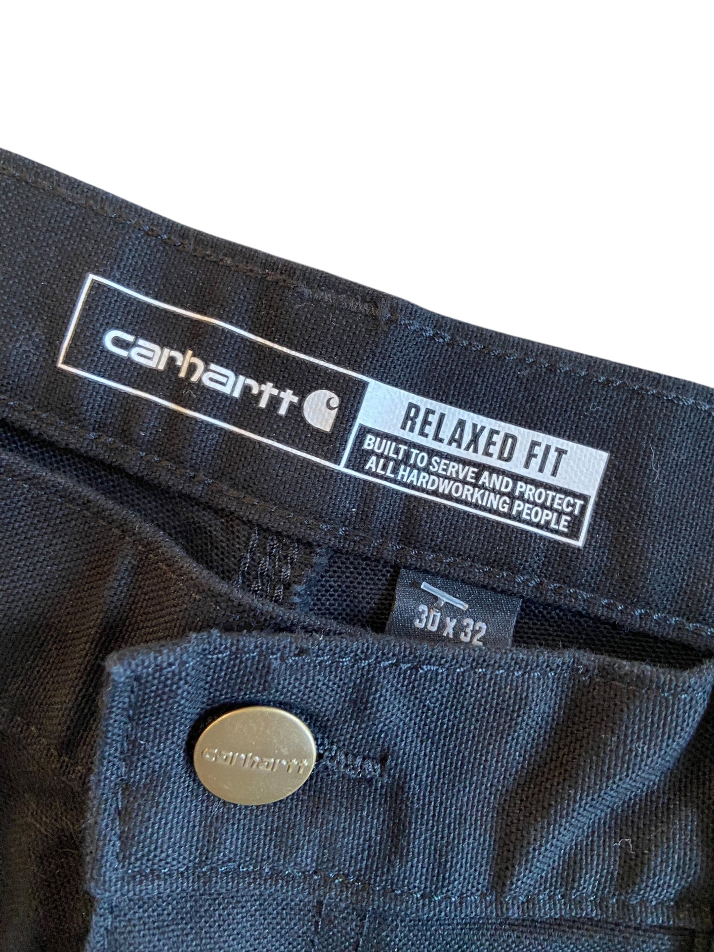 Carhartt Black Double Knee Work Pants Sz 32x30