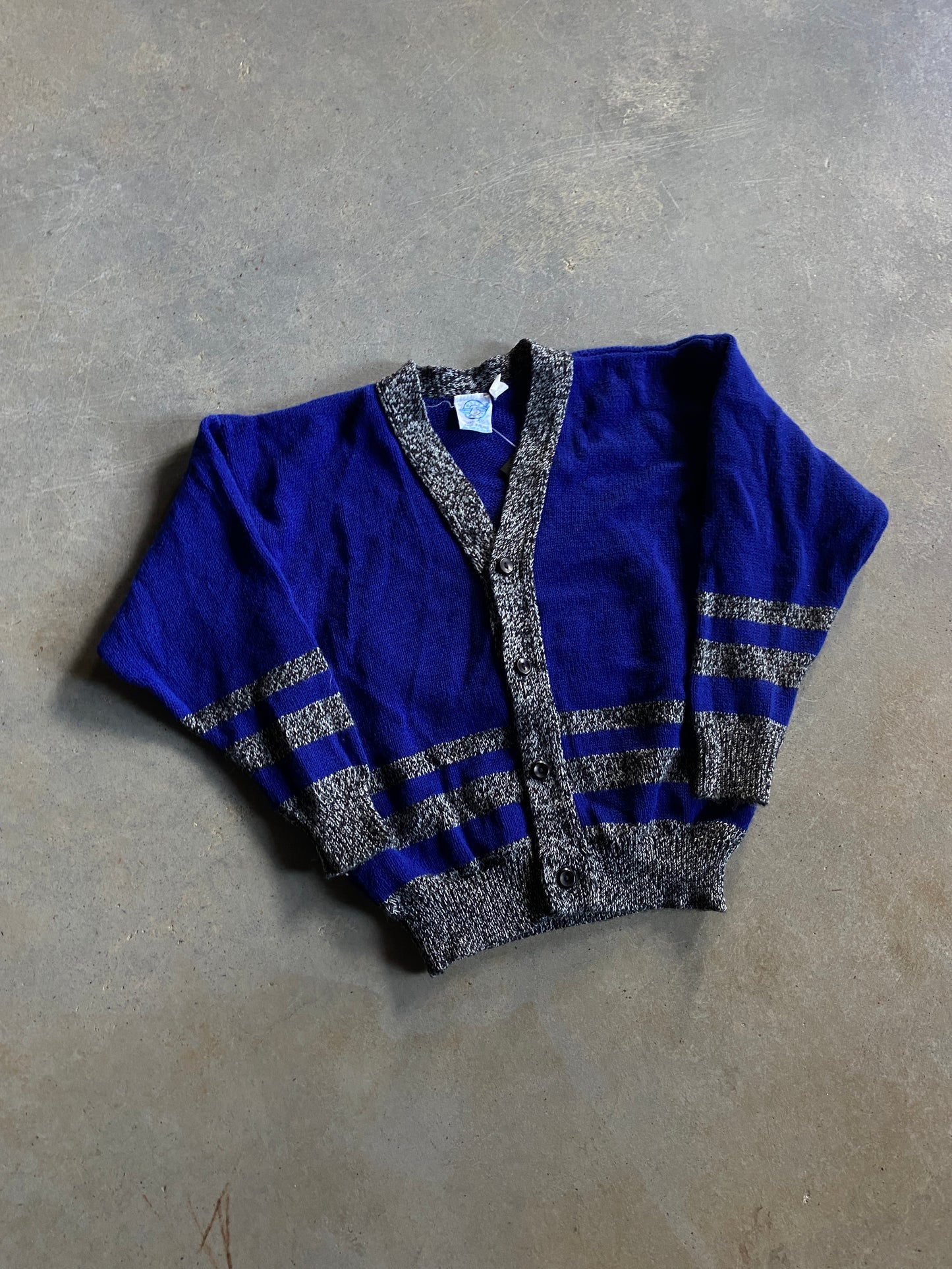 VTG Kids 80s Mallard Duck Reserve Cardigan Sweater Sz Small/7