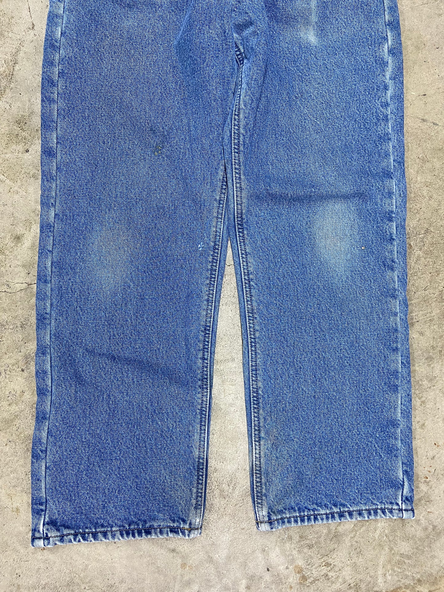 VTG Carhartt Blue Denim Straight Leg Jeans Sz 31x30