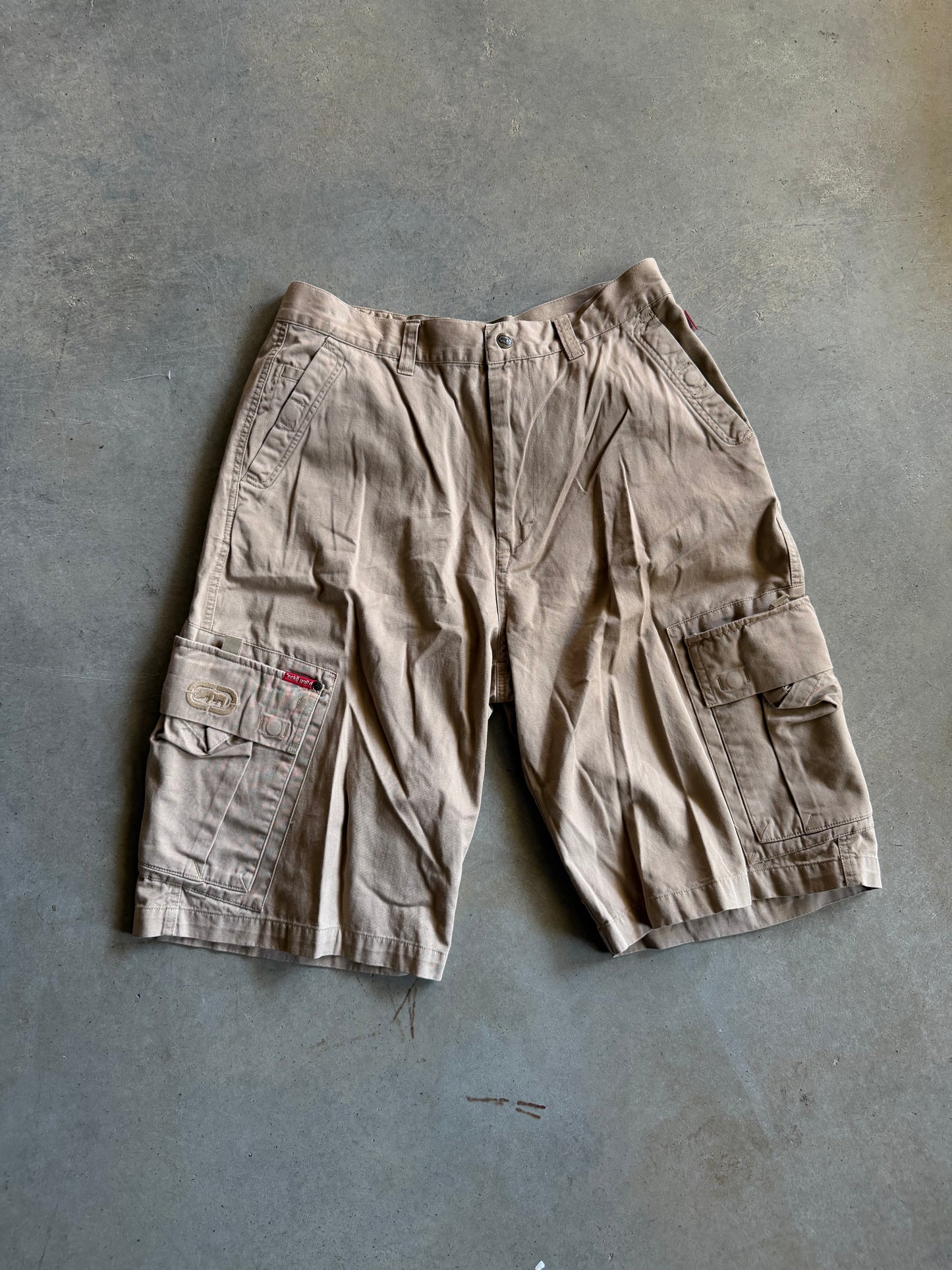 Y2K Extra Baggy Echo Cargo Shorts Sz 34