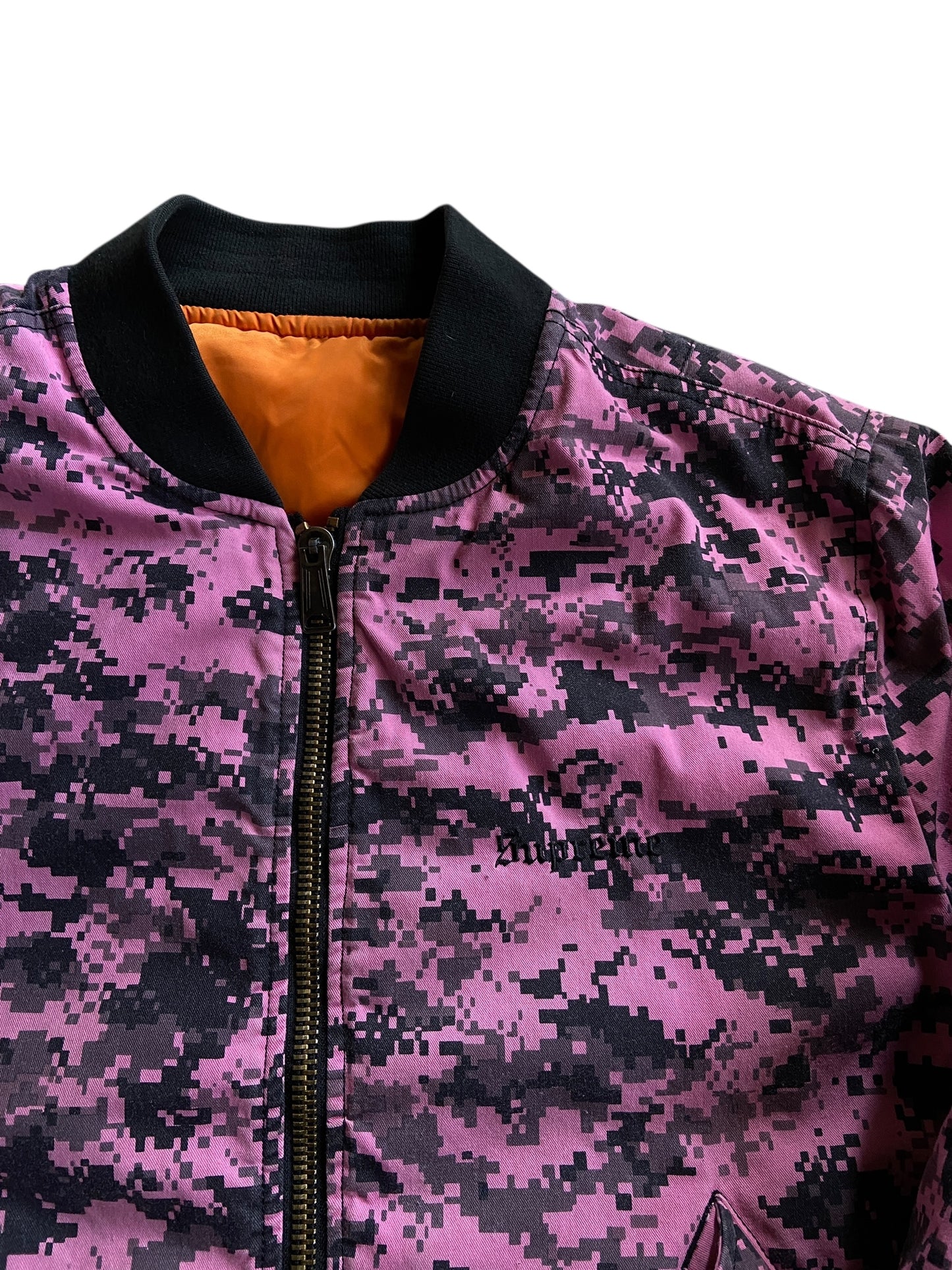 Supreme Pink Digital Camo Reversible Bomber Jacket Sz L