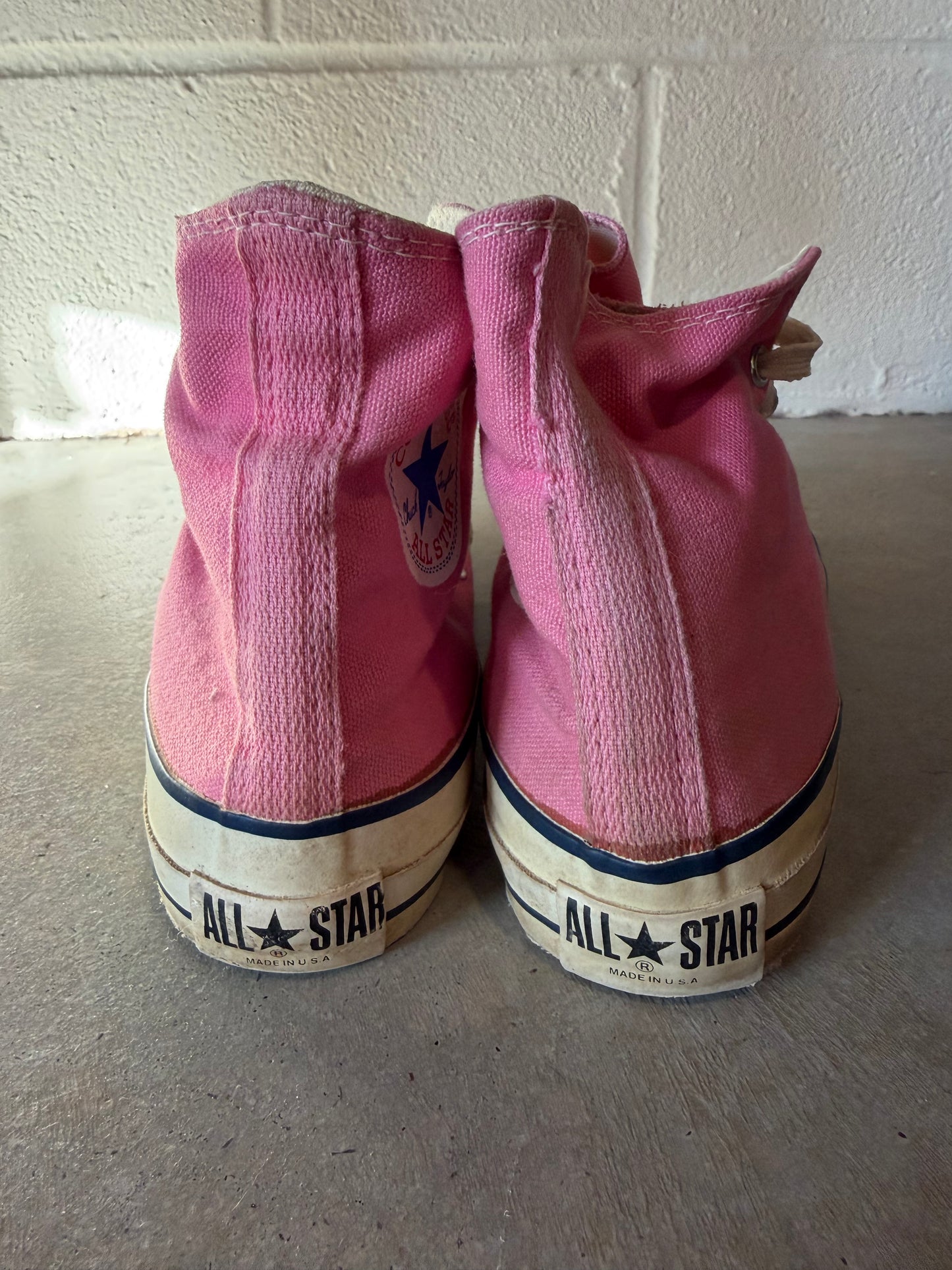 Vintage Converse Pink High Top Made In USA Sz 9M/10.5W