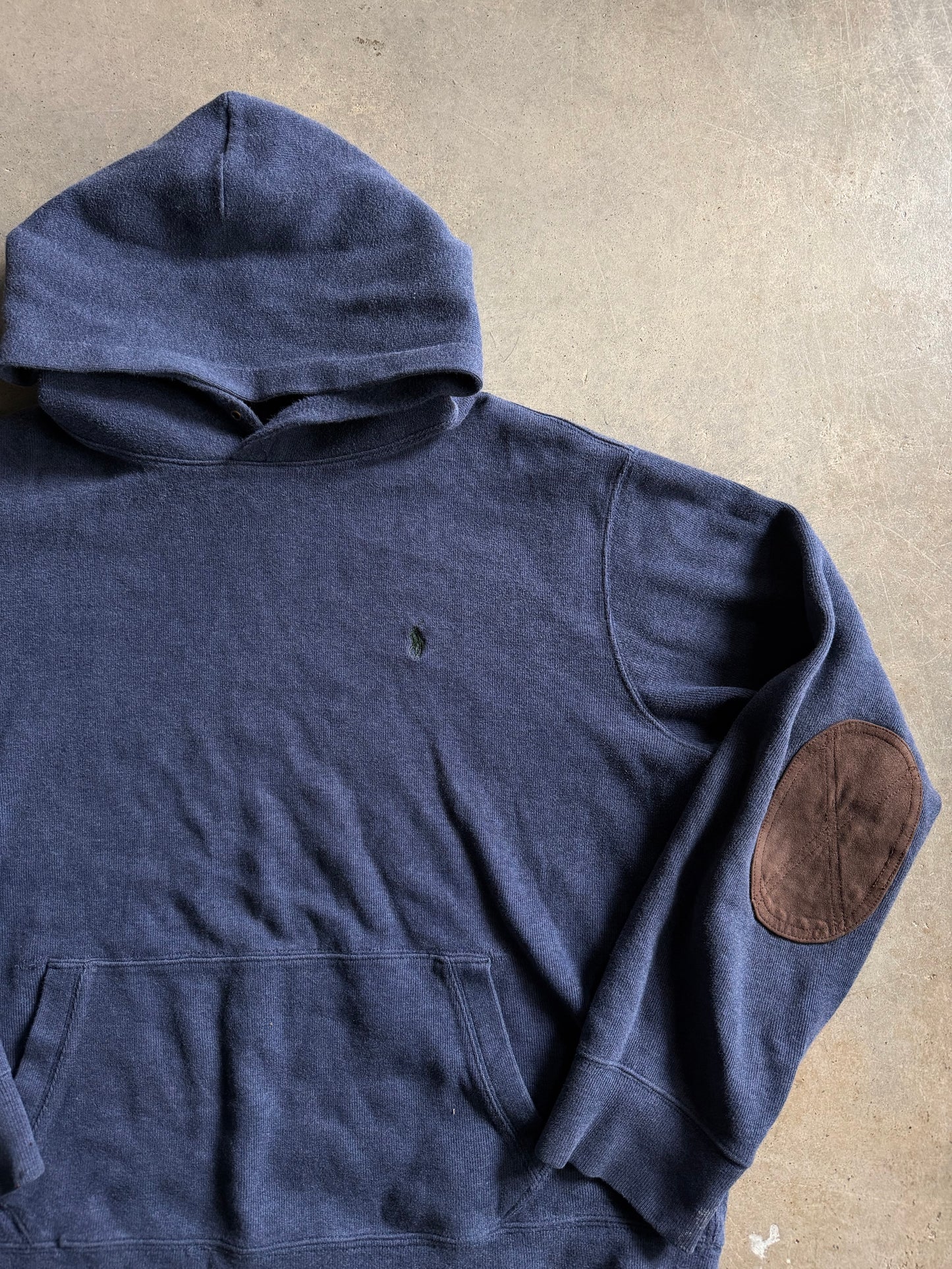 VTG Polo Ralph Lauren Blue Hoodie Sz 2XL