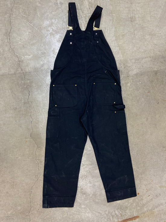 Carhartt Black Utility Cropped Overalls Sz 40x28