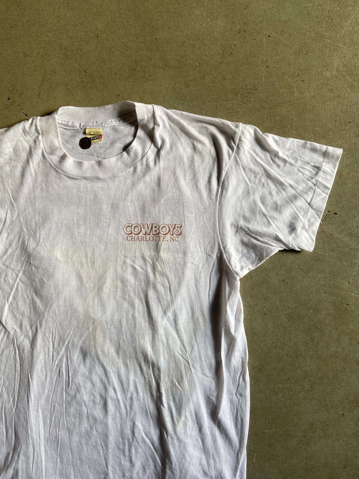 VTG Cowboys Charlotte's Ultimate Country Nightclub Tee Sz M