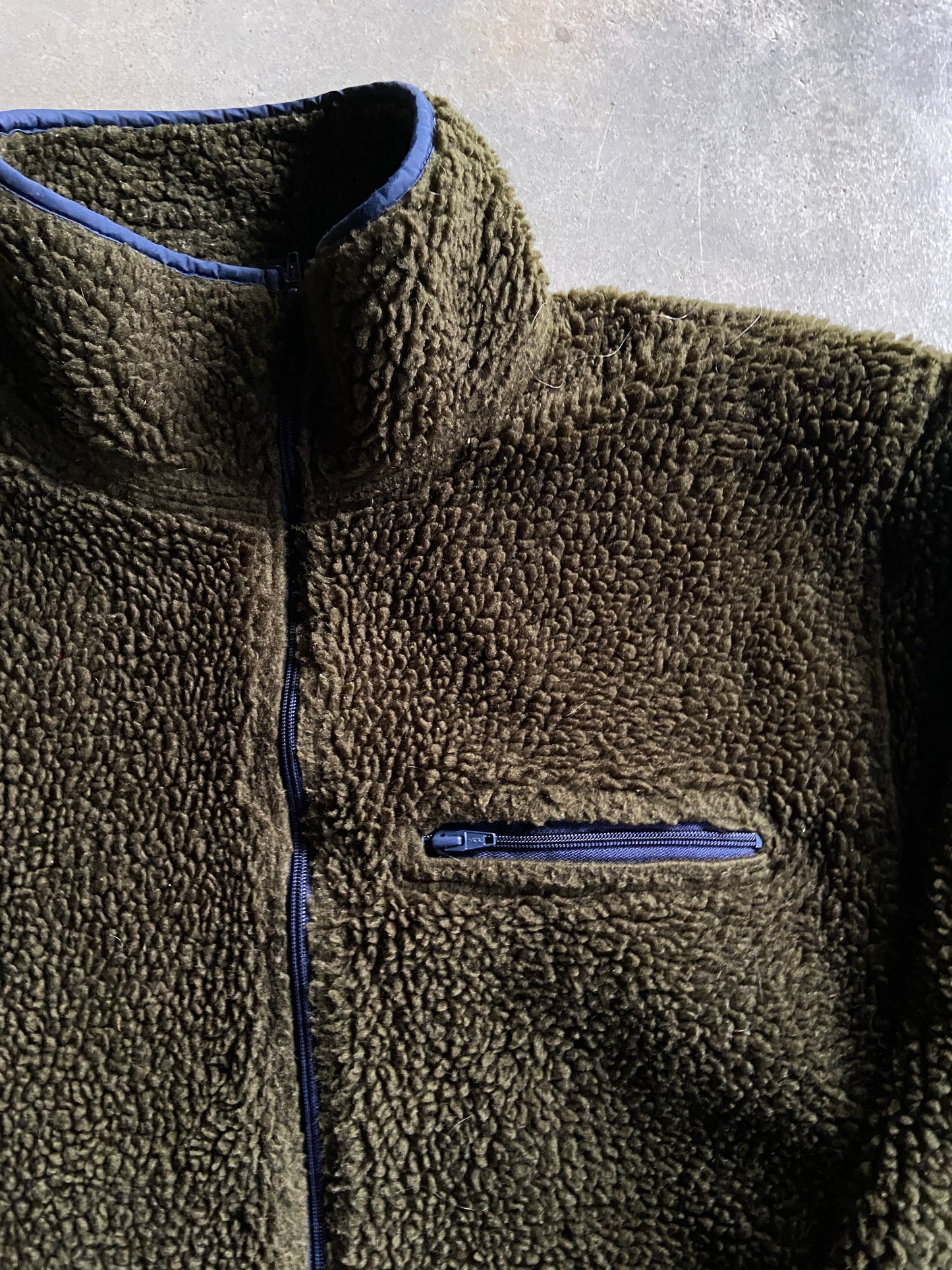 VTG LL Bean Deep Pile Zip Fleece Sz XLT