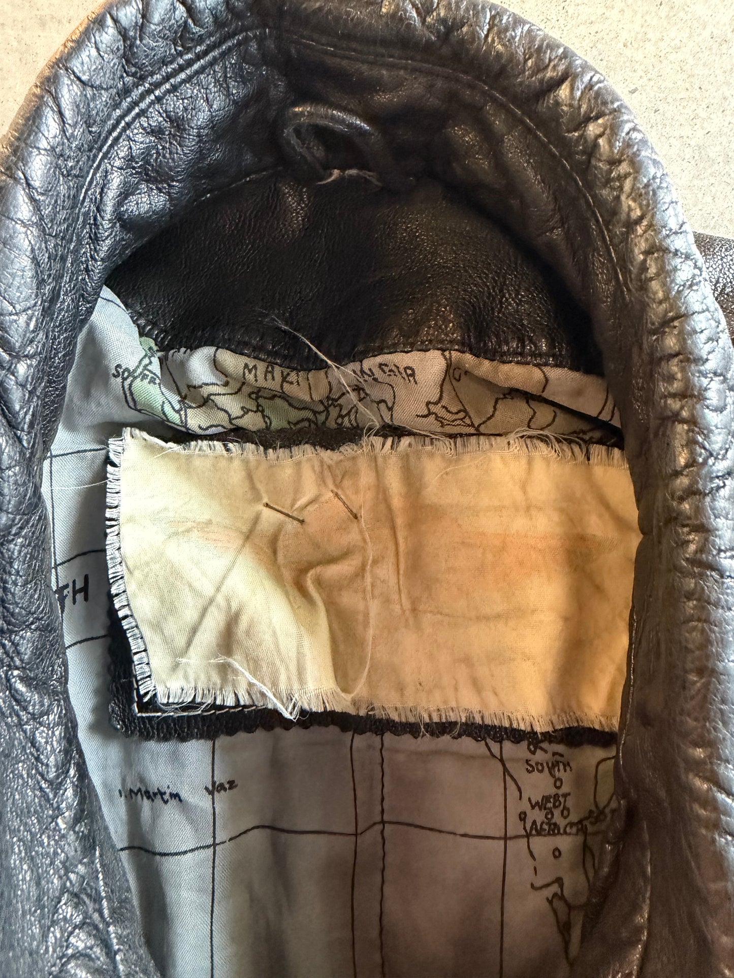 VTG Aviation Leather Jacket Sz M