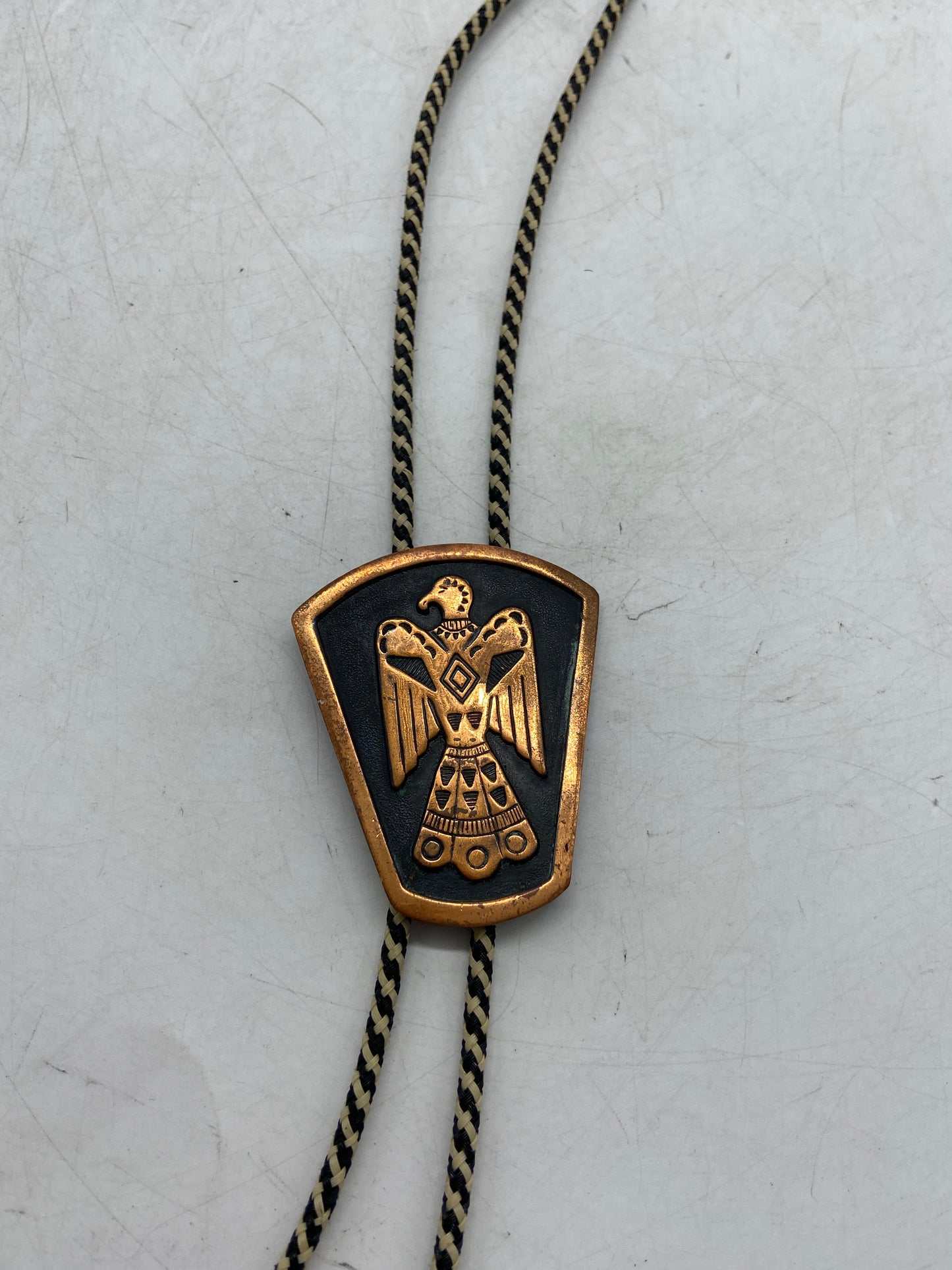 VTG Copper Southwestern Bird Bolo Tie