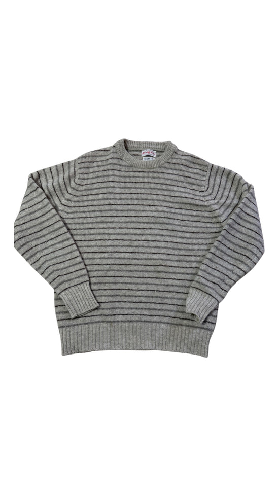 VTG Alan Paine Striped Shetland Wool Sweater Sz Med