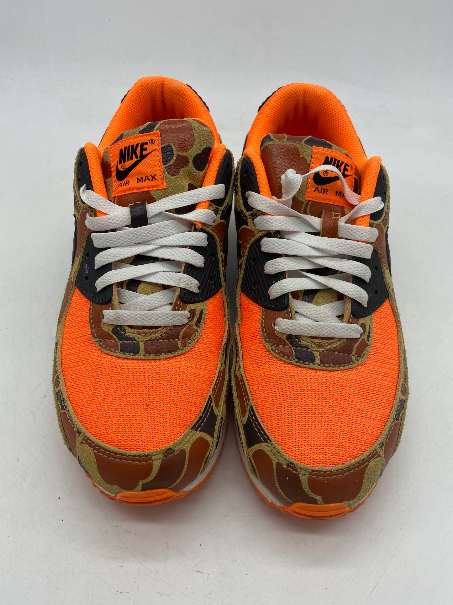 Used Nike Air Max 90 Duck Camo Orange Sz 10.5M/12W  CW4039-800