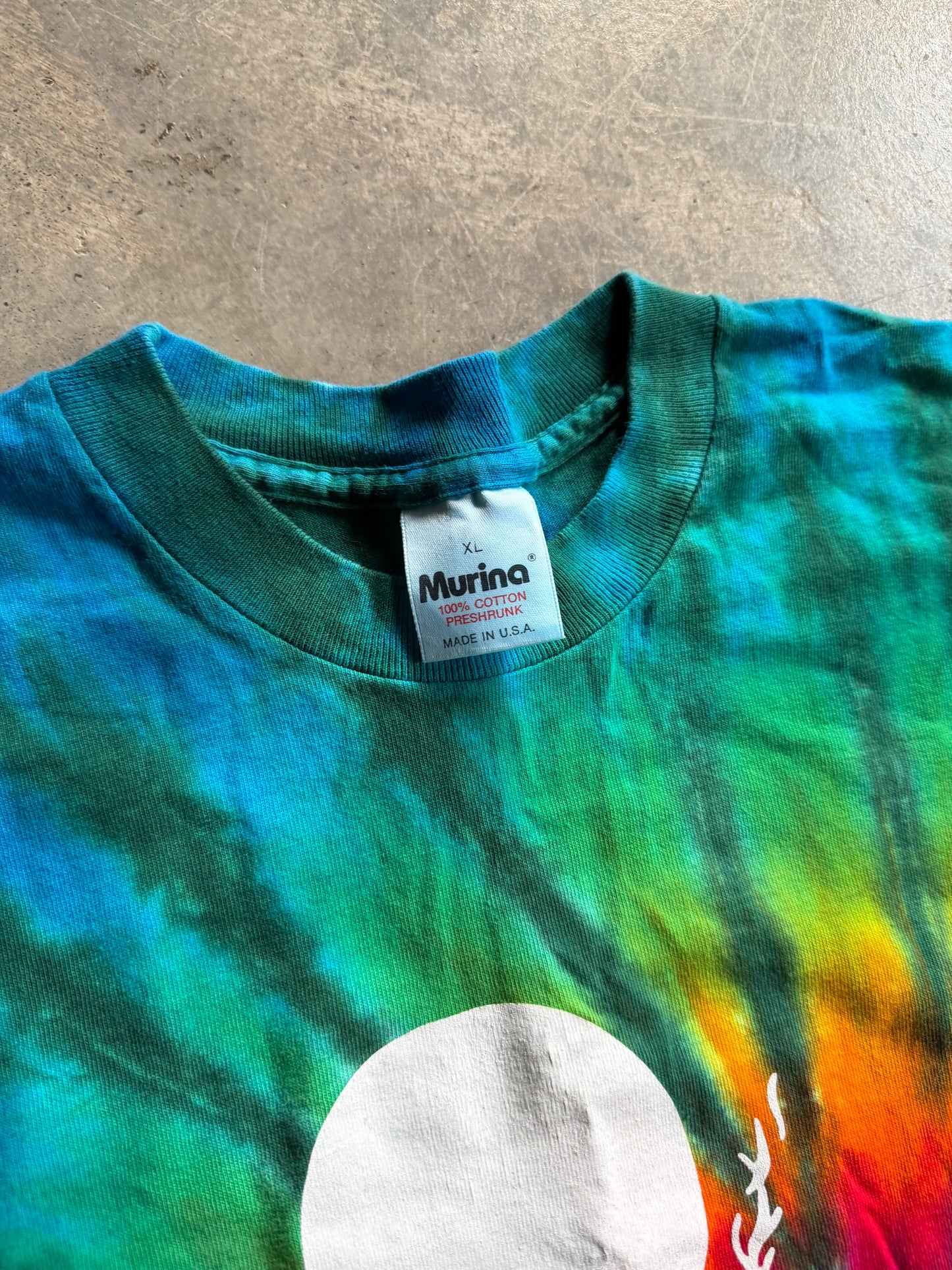 VTG Tie Dye Alien Smoking L/S Tee Sz XL